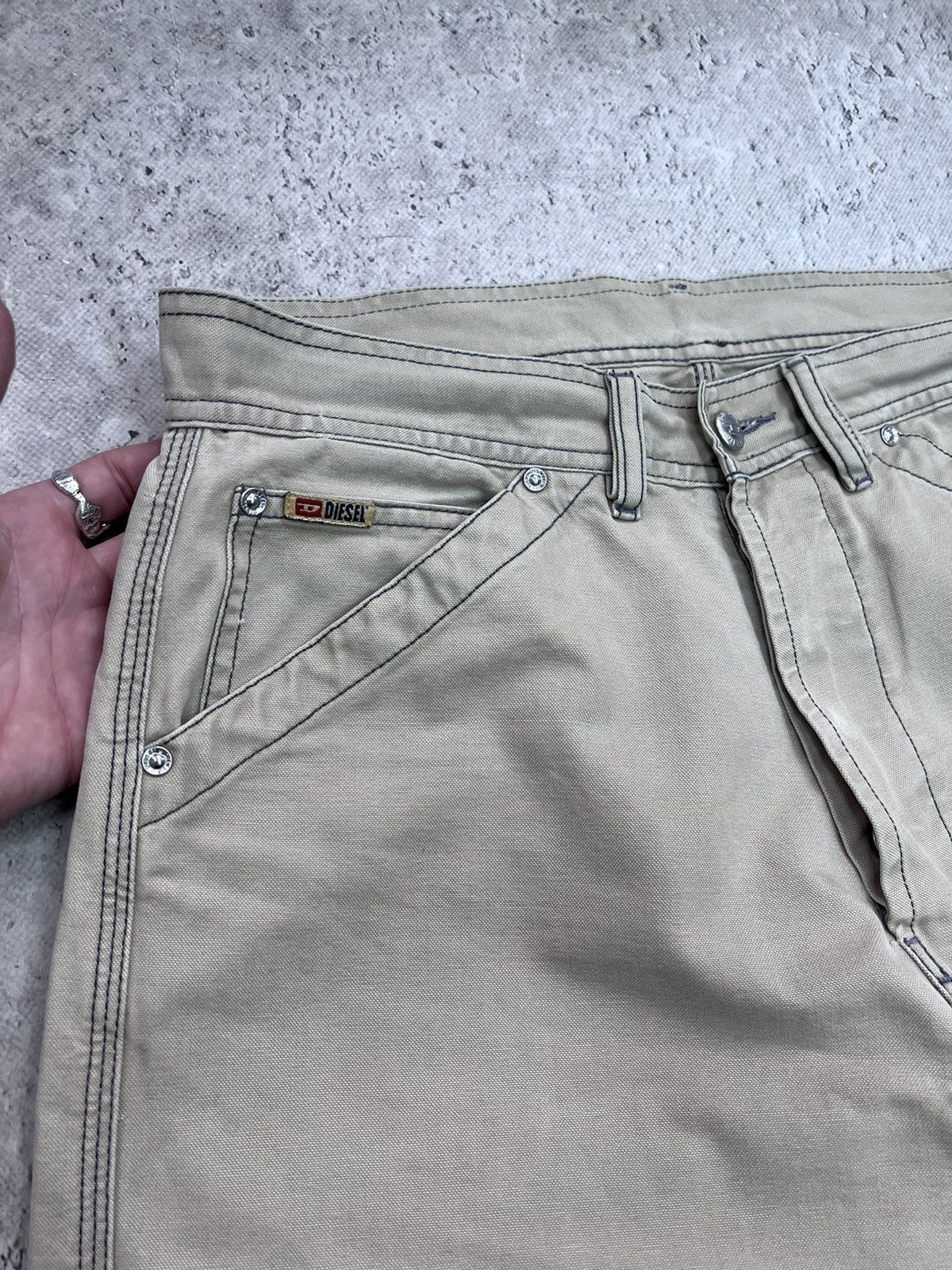 Diesel × If Six Was Nine × Japanese Brand Diesel WORK CARPENTER Distressed Baggy Y2K PANTS Size US 31 - 5 Thumbnail