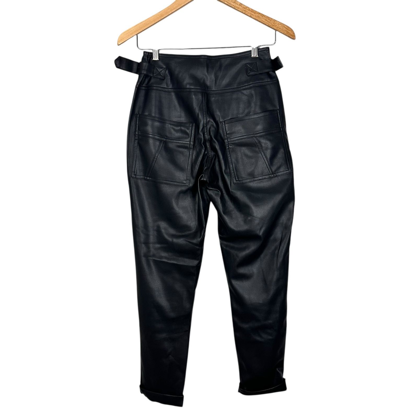 Young Fabulous & Broke Young Fabulous & Broke Faux Black Leather Trousers Sz XS Size 27" / US 4 / IT 40 - 11 Thumbnail