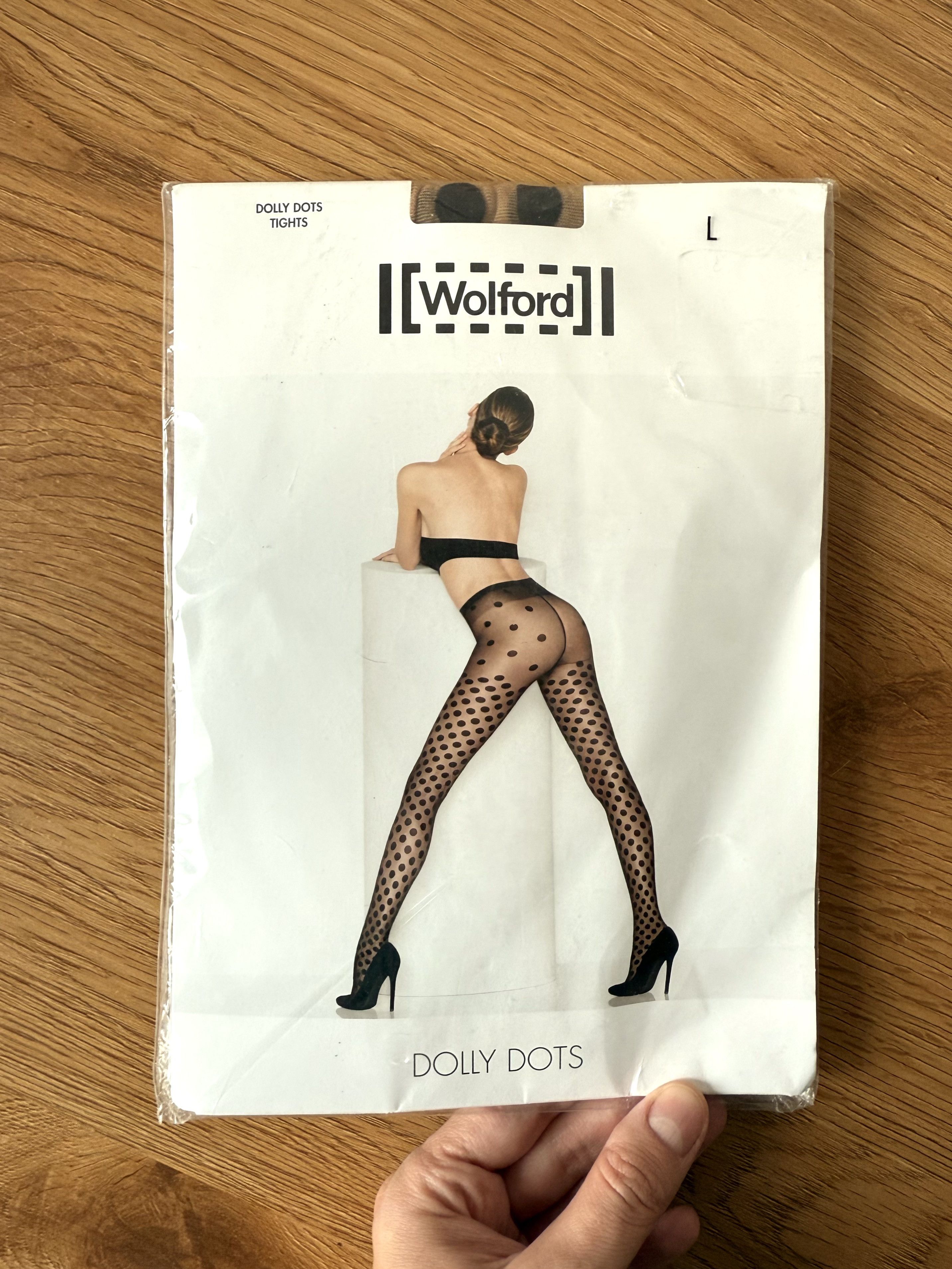Wolford Wolford Dolly Dots Tights Sahara Black (L) Size 30" / US 8 / IT 44 - 1 Thumbnail