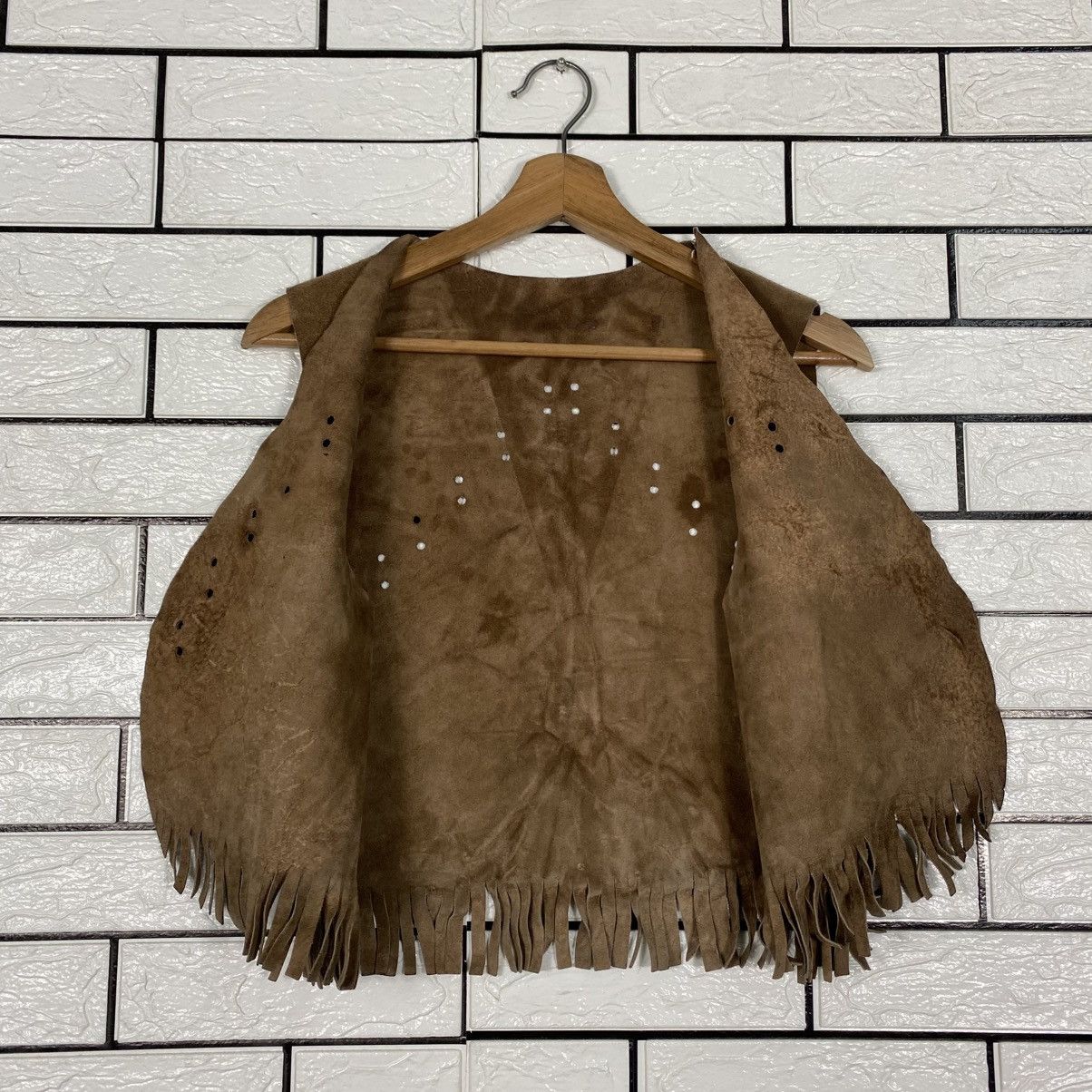Japanese Brand Vintage Genuine Leather Vest Jacket Western Design Size US M / EU 48-50 / 2 - 14 Thumbnail