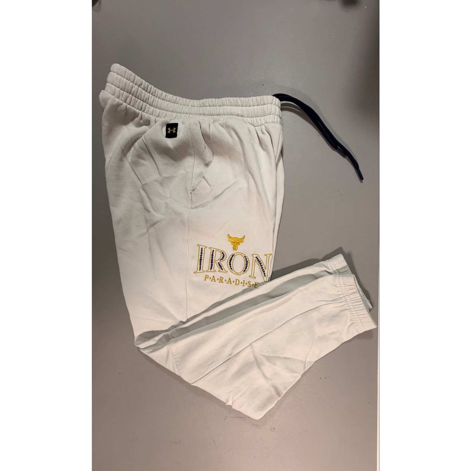 Under Armour Men's Project Rock Rival Fleece Joggers S White Size US 32 / EU 48 - 3 Thumbnail