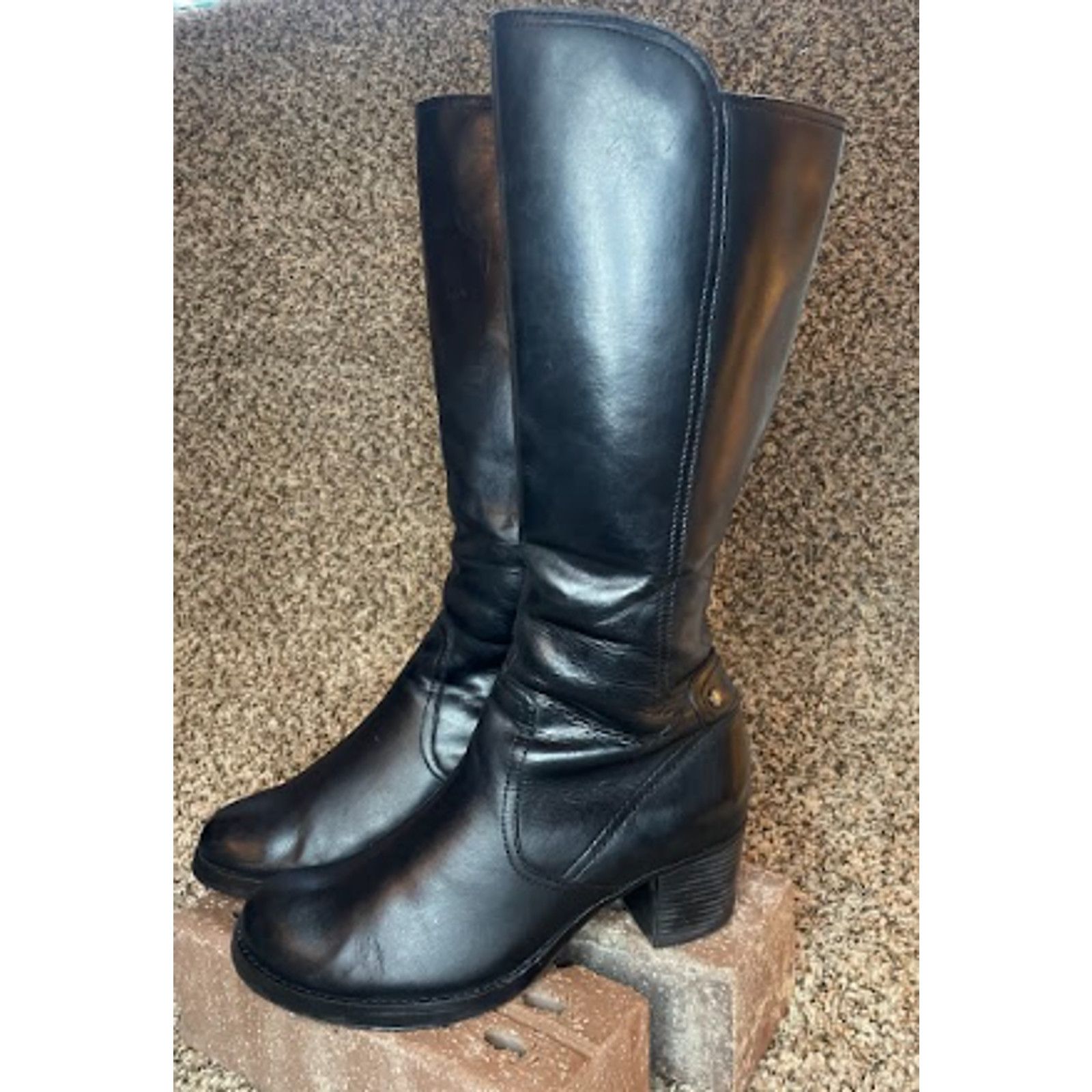 Dansko Dansko Ashby Leather Heeled Knee Boots Black Women's Size 40 Size US 8.5 / IT 38.5 - 3 Thumbnail