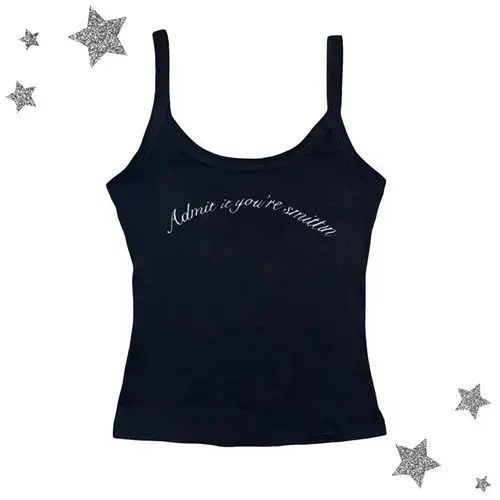 Designer × Other Emo Punk Letter Print Grunge Top Y2K Size ONE SIZE - 2 Thumbnail