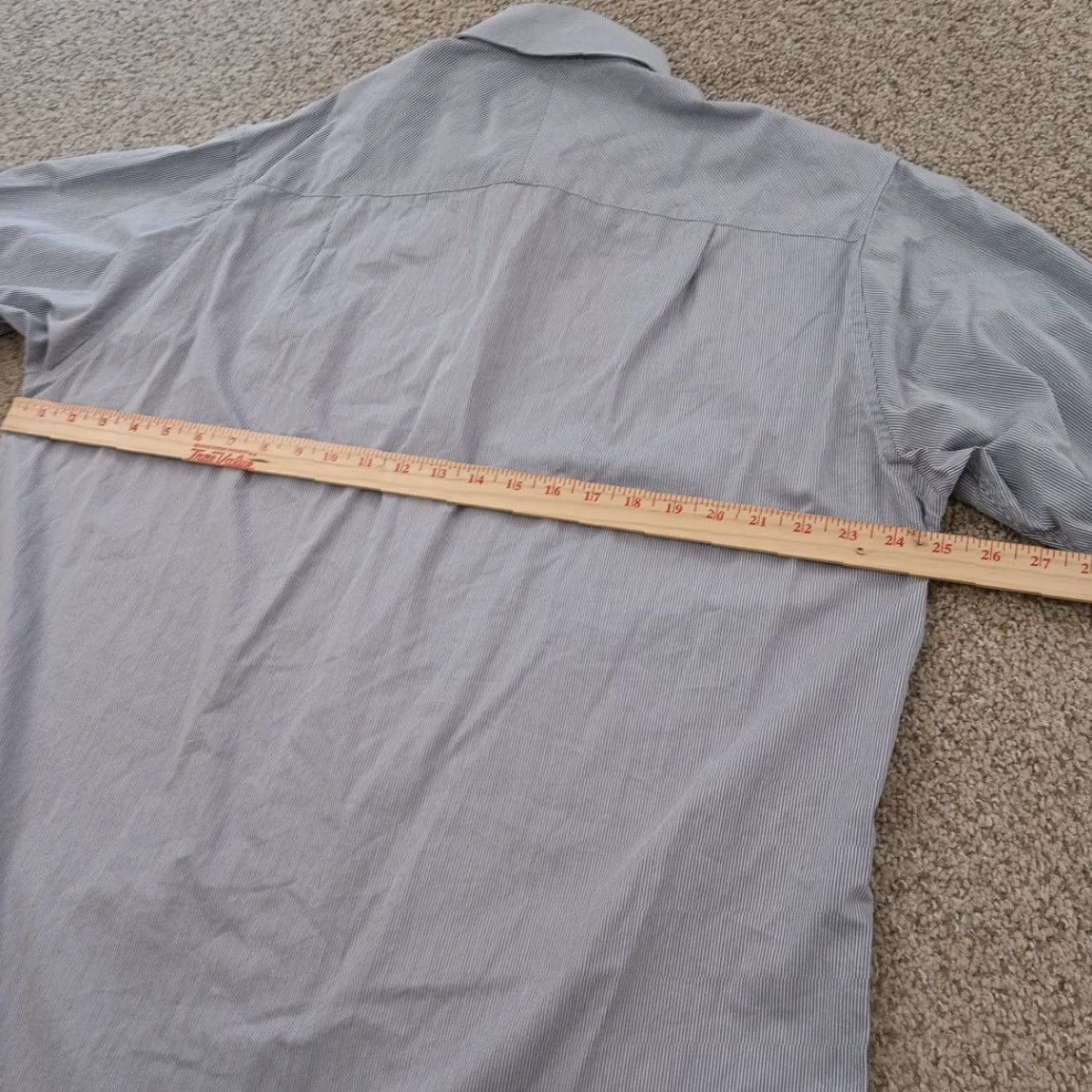 Calvin Klein Calvin Klein Shirt Mens 17 Gray Long Sleeve Button-Up Cotton Striped Shirt Mens Regular Gray Size US XL / EU 56 / 4 - 7 Thumbnail
