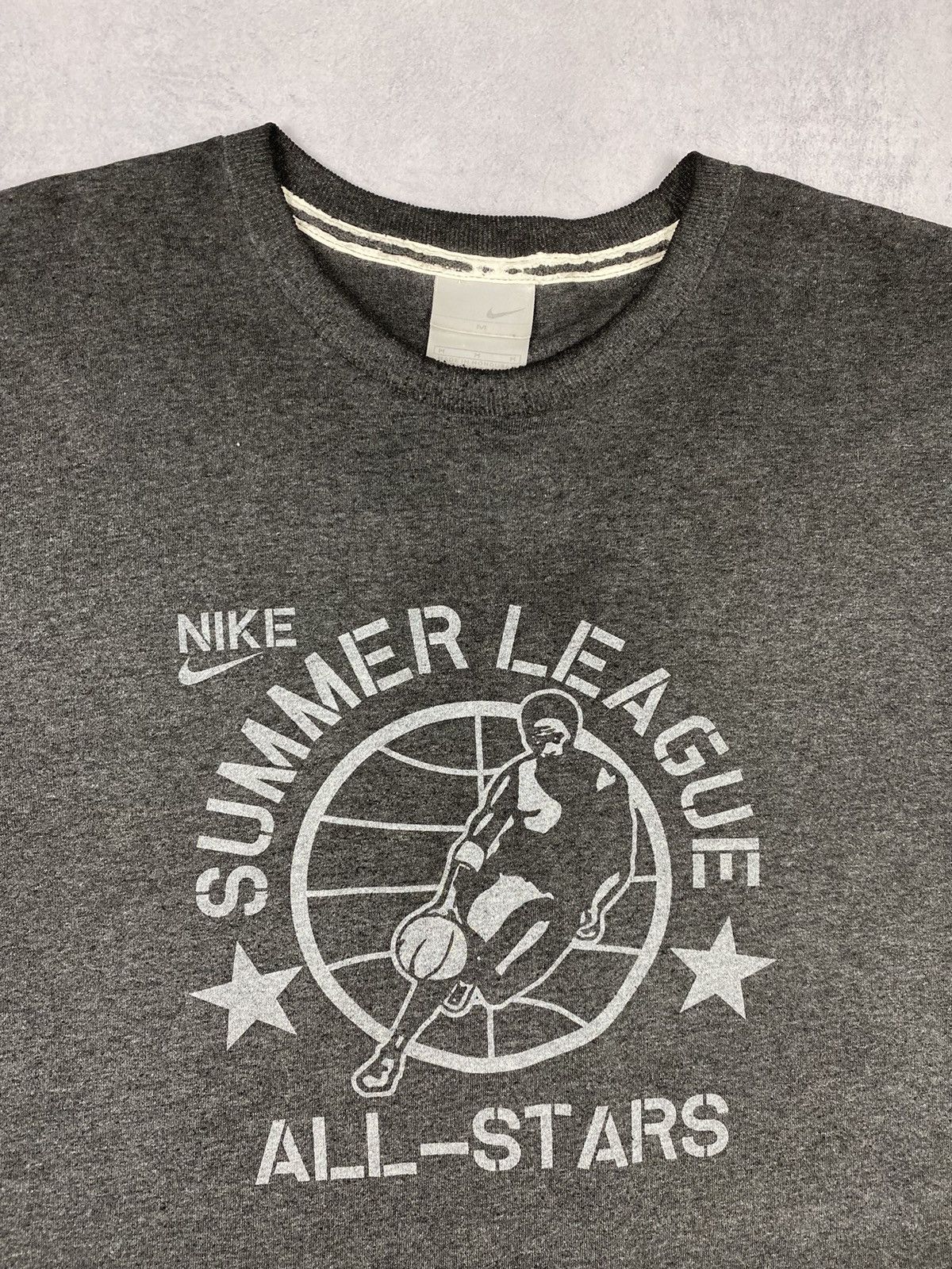 Vintage Vintage 90s Nike Basketball Summer League All Stars Tee y2k Size US M / EU 48-50 / 2 - 4 Thumbnail