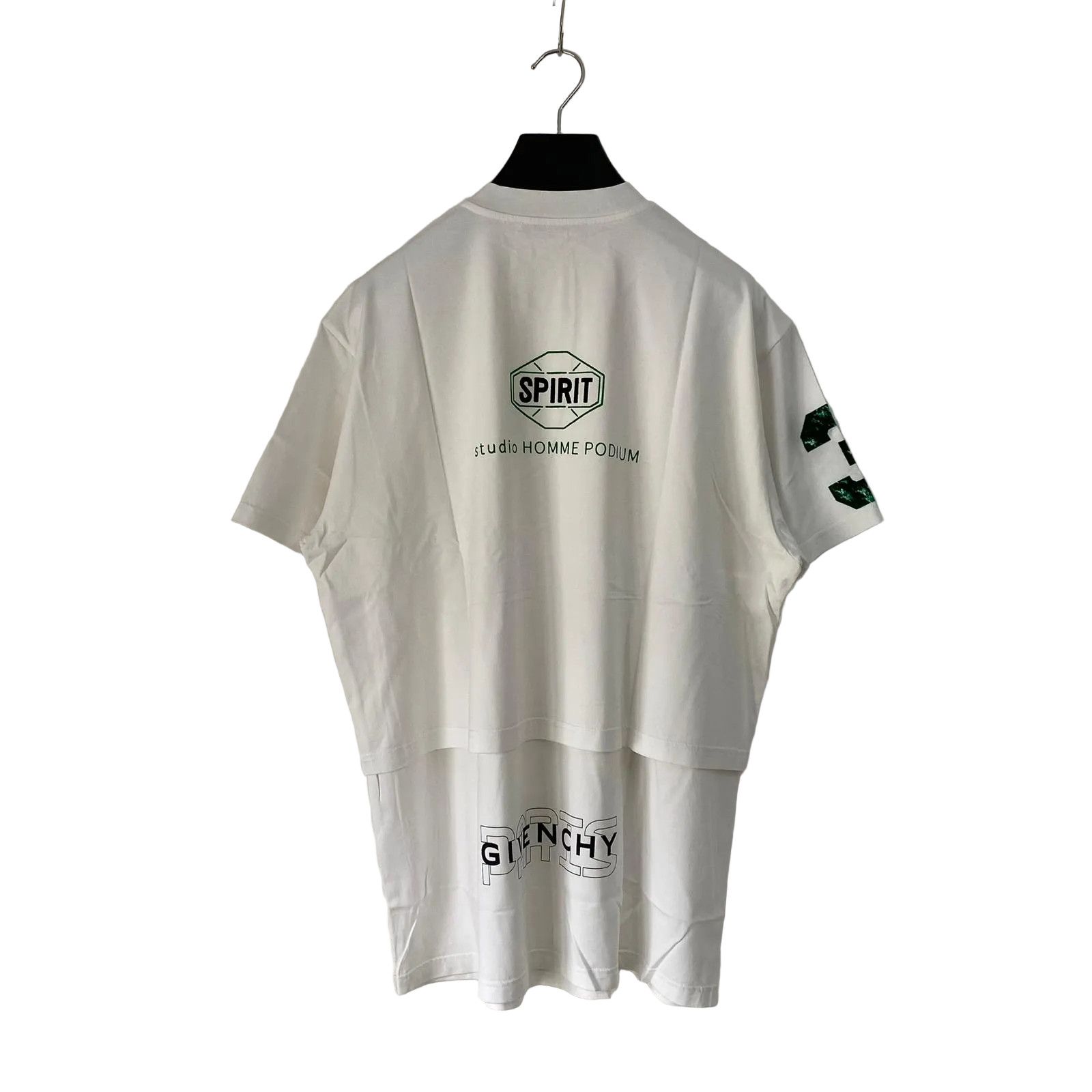 Givenchy White Layered Studio Homme Logo Oversized T-Shirt Size US M / EU 48-50 / 2 - 5 Thumbnail