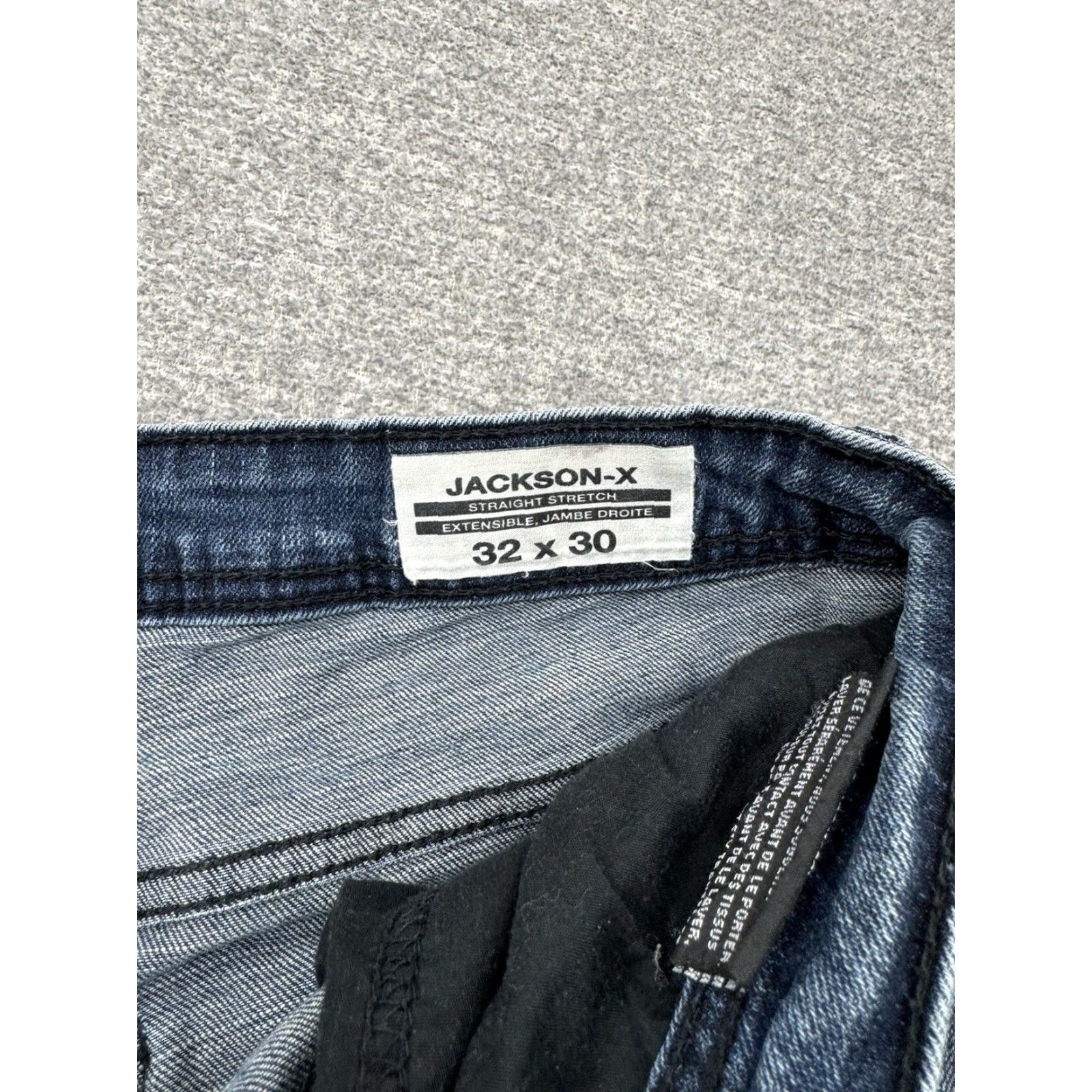 Buffalo David Bitton Buffalo Buffalo David Bitton Jackson-X Jeans 32x30 Straight Stretch Dark Wash Jeans Mens Regular 32 Blue Belt Loops 5-Pocket Size US 32 / EU 48 - 6 Thumbnail