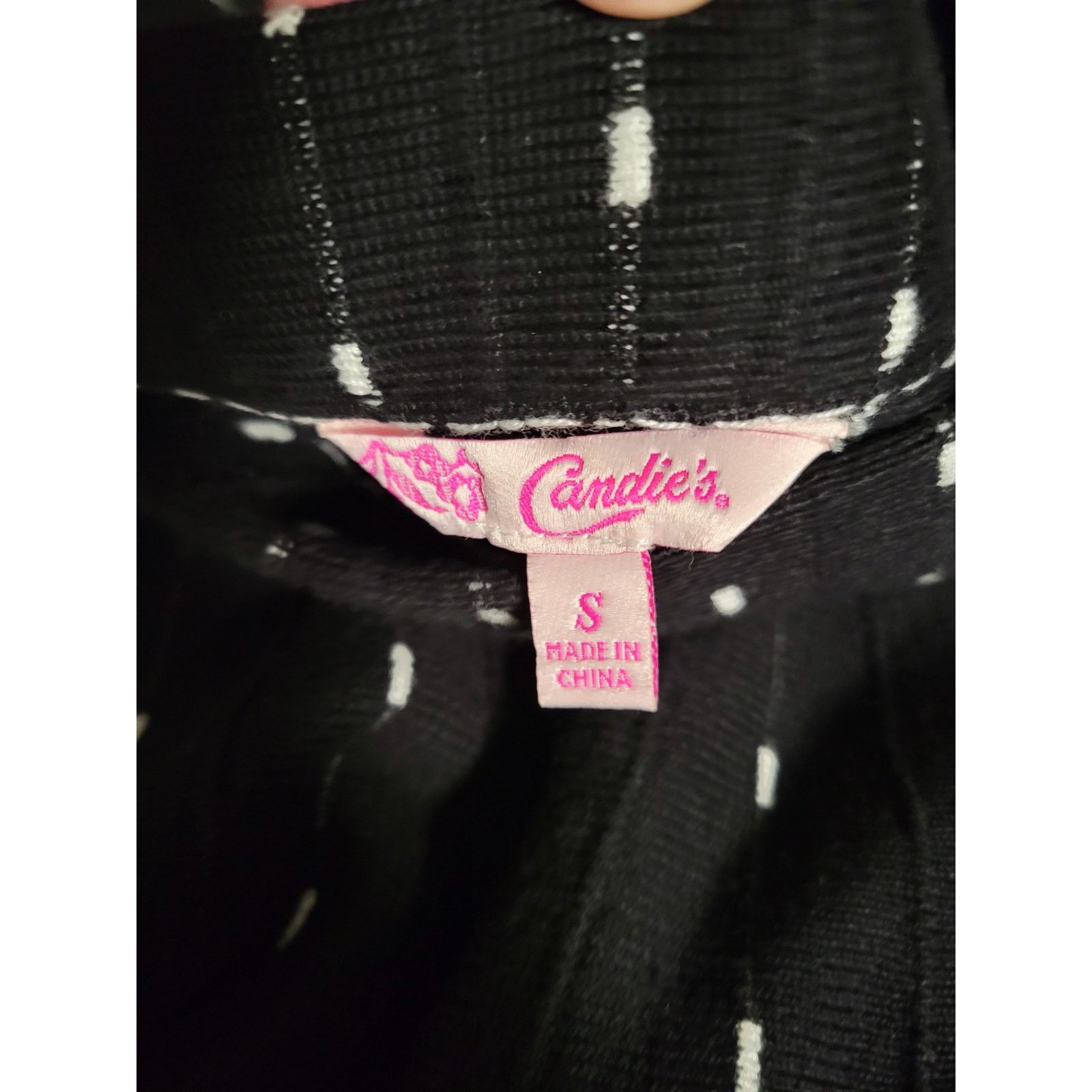 Other Teen Women Candies Thick Black White Skirt Small Size 29" - 3 Thumbnail