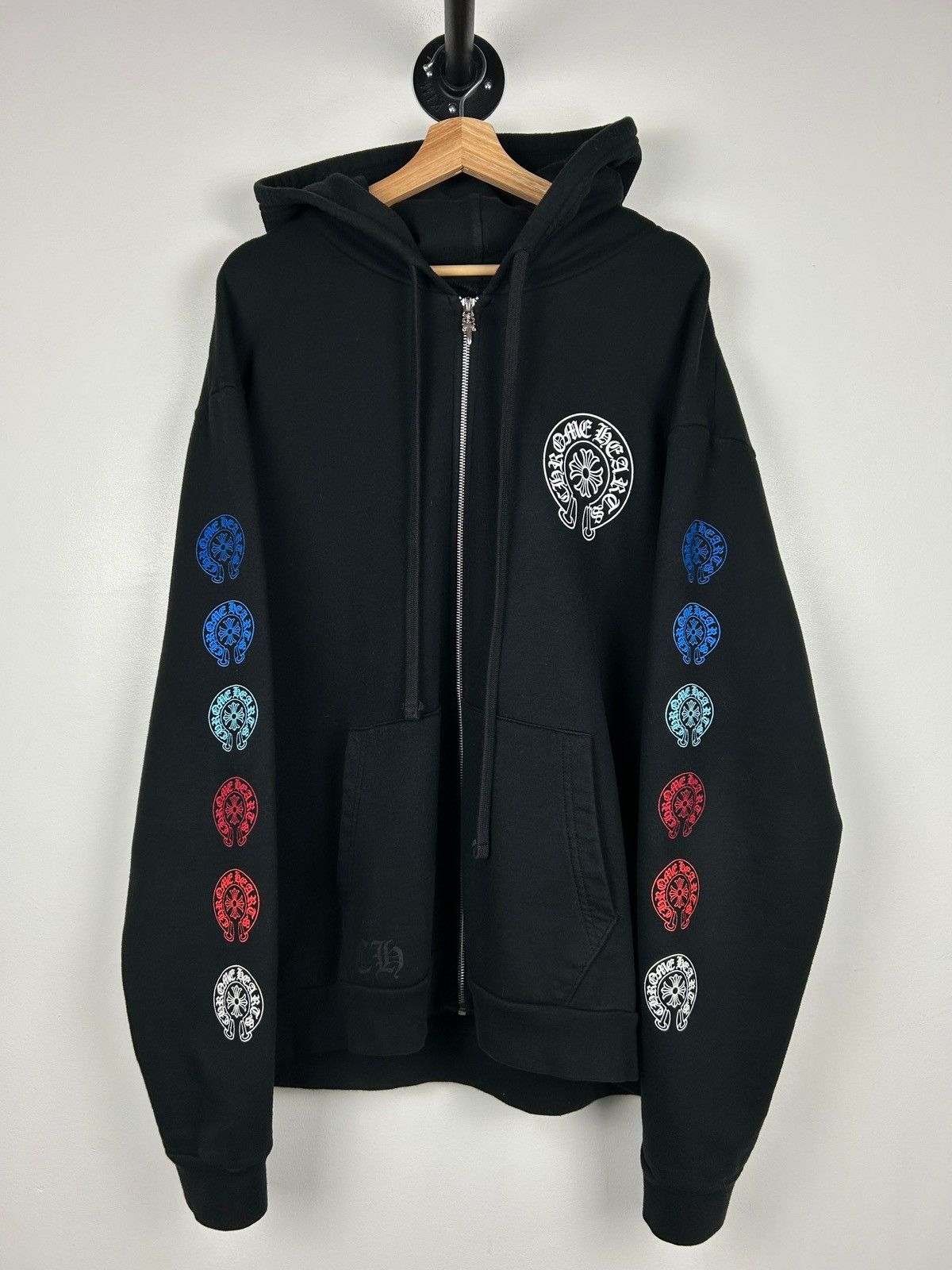 【Chrome Hearts】Multi color Horseshoe Logo Zip Up Hoodie Chrome Hearts Multi Color Horseshoe logo zip up | Depop