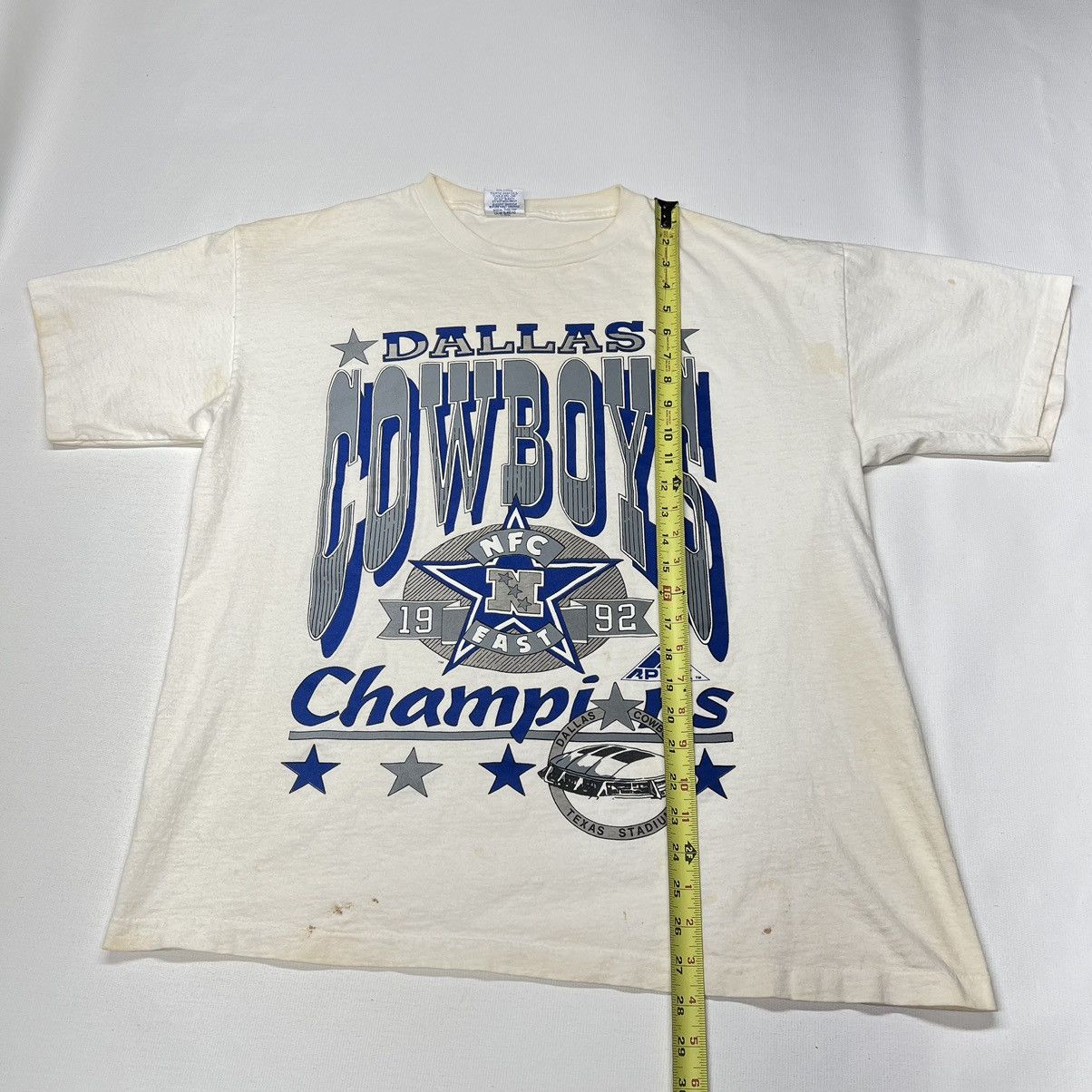 Apex One × Vintage VTG Dallas Cowboys Tee Shirt White Champions 90s NFL Size US L / EU 52-54 / 3 - 20 Thumbnail