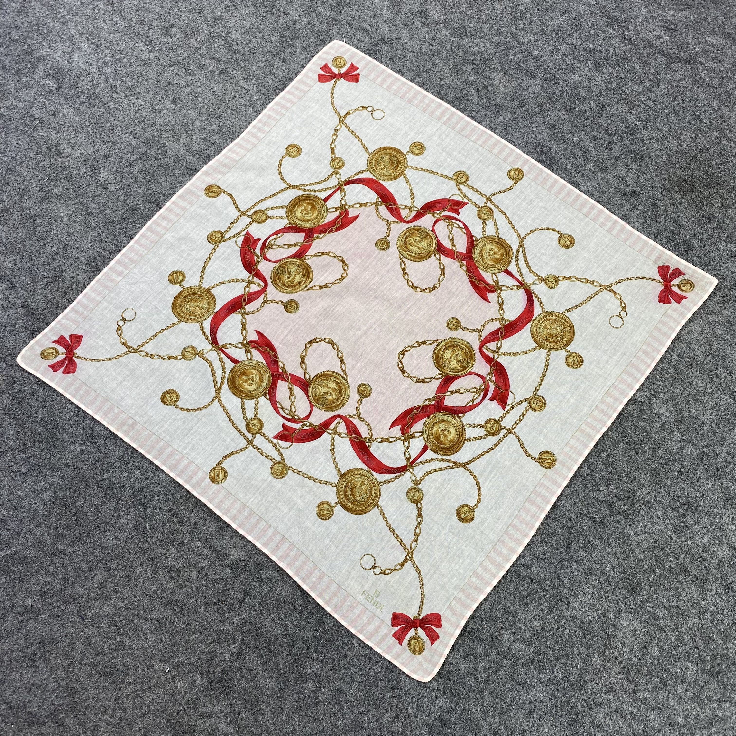 Designer Fendi Handkerchief / Bandana / Neckerchief-B954 Size ONE SIZE - 4 Thumbnail