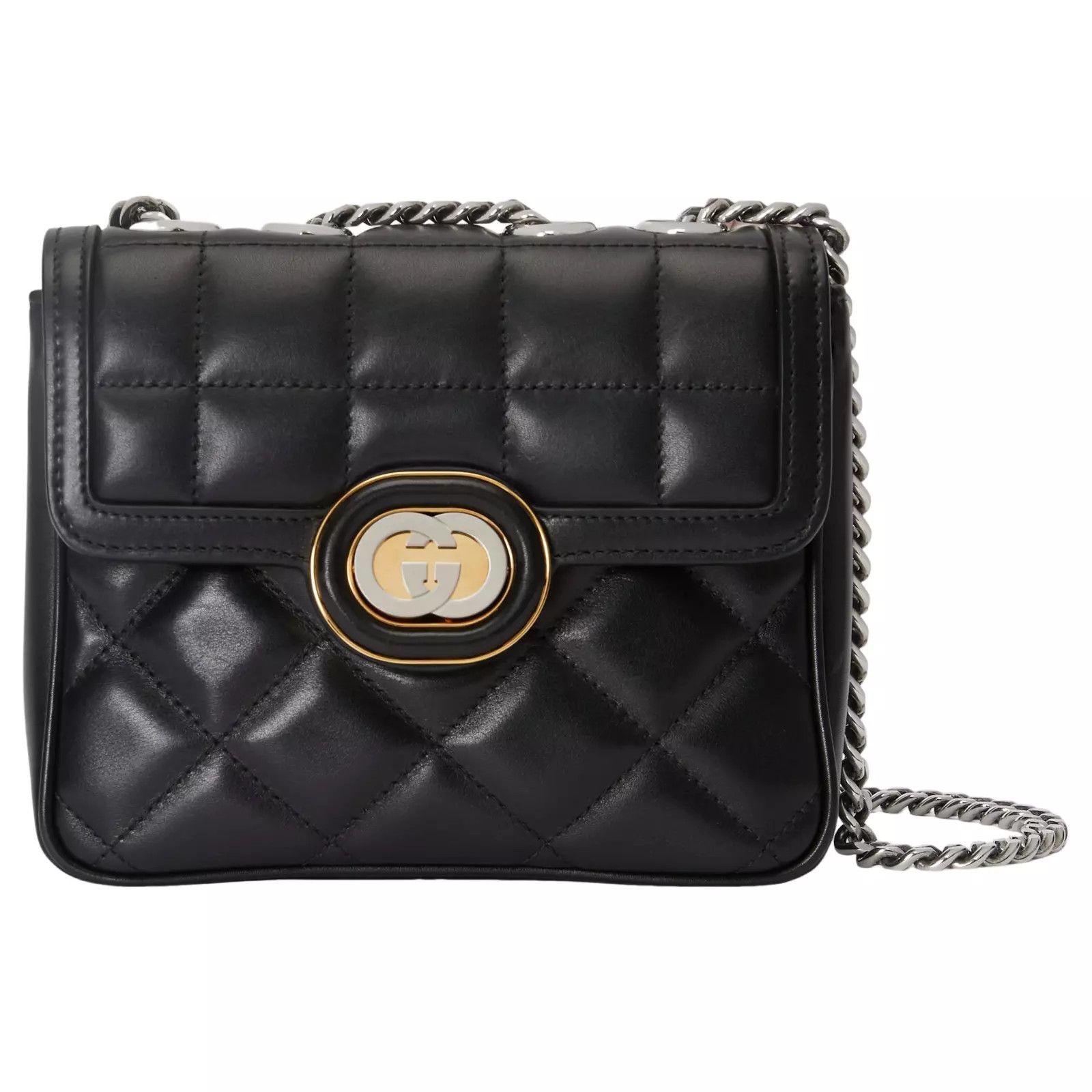 Gucci GUCCI Deco Mini Black Quilted Leather Shoulder Bag Size ONE SIZE - 1 Thumbnail