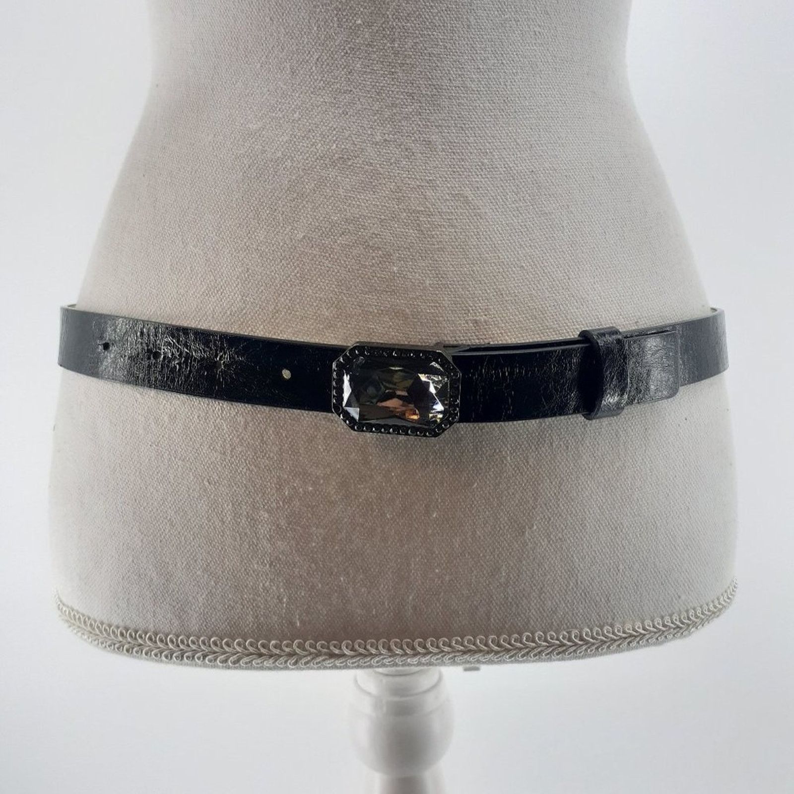 Other Women's Faux Leather black Large Rhinestone buckle Fashion Size ONE SIZE - 1 Thumbnail