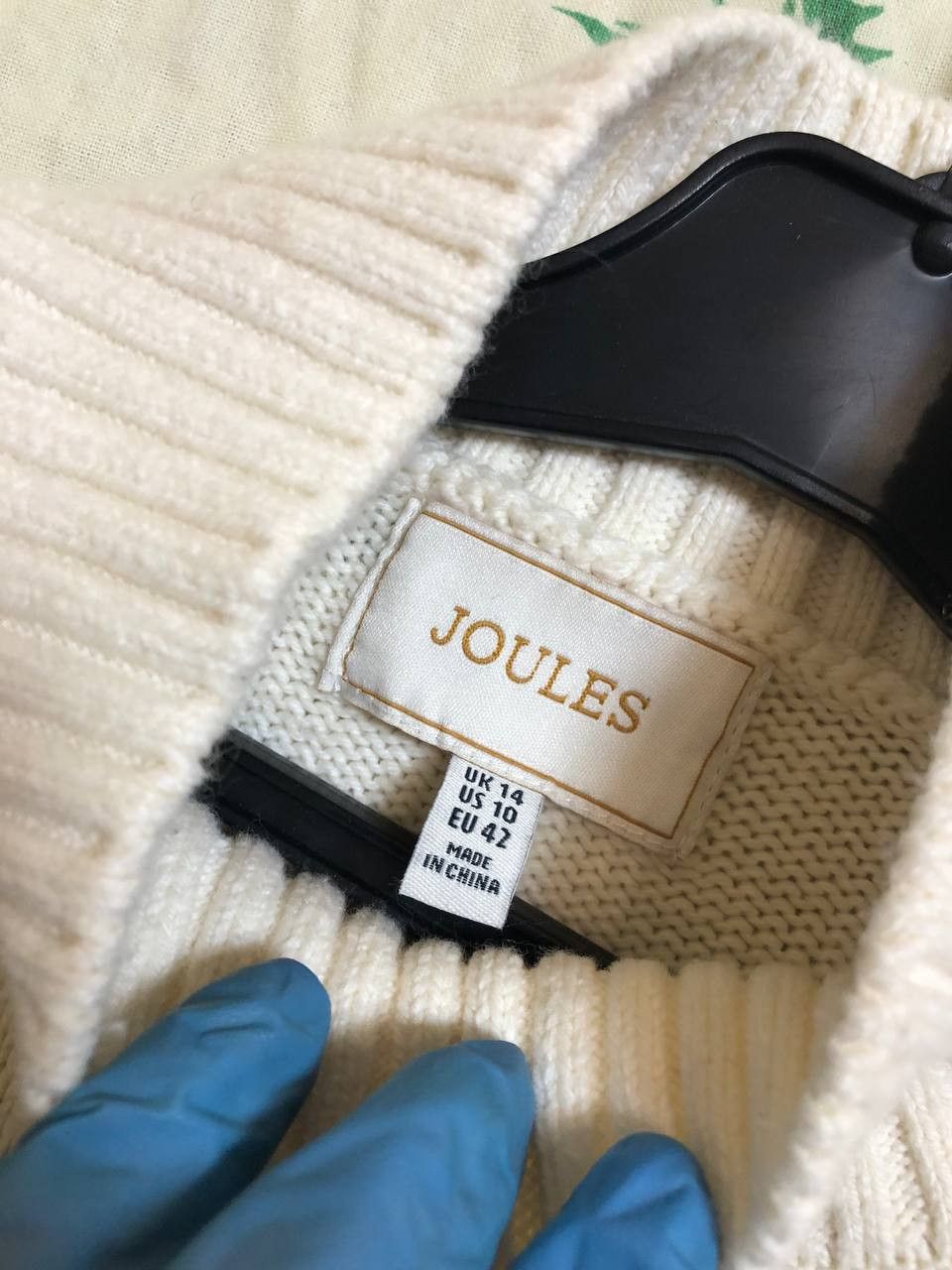 Vintage Joules Abigail Cream Ski Intarsia High Neck Jumper Size L / US 10 / IT 46 - 2 Thumbnail