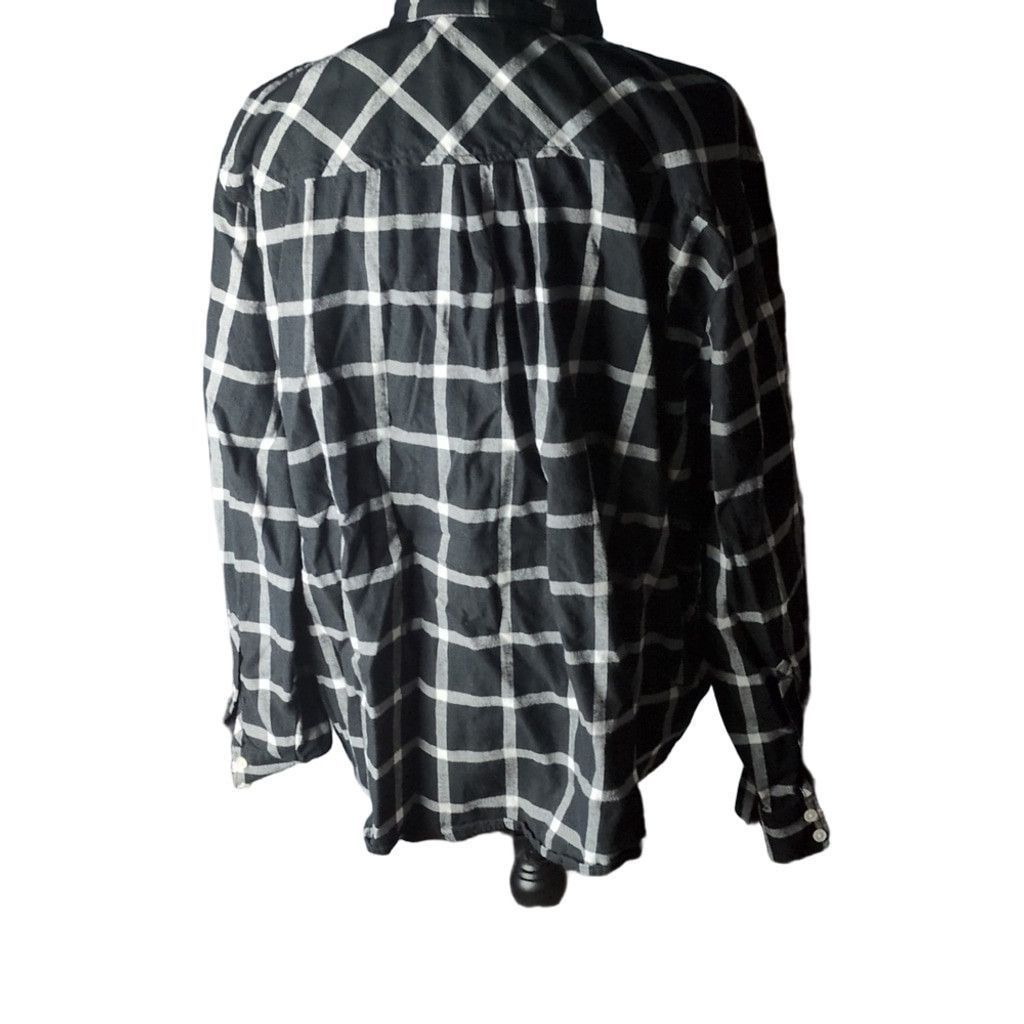J.Crew J. Crew Black White Plaid Flannel Shirt Size XXL Size XXL / US 16-18 / IT 52-54 - 5 Thumbnail