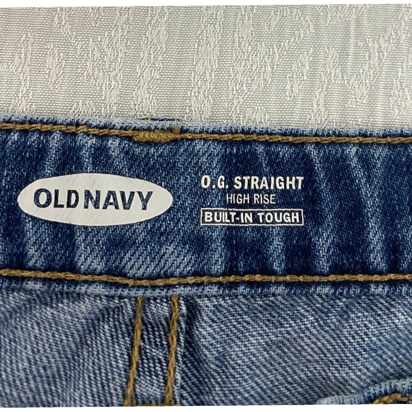 Old Navy Old Navy Jeans Straight Women's High Rise 16 Medium Wash Denim 28in Inseam 5-Pocket Button Fly Cotton Size 38" / US 16 / IT 52 - 6 Thumbnail