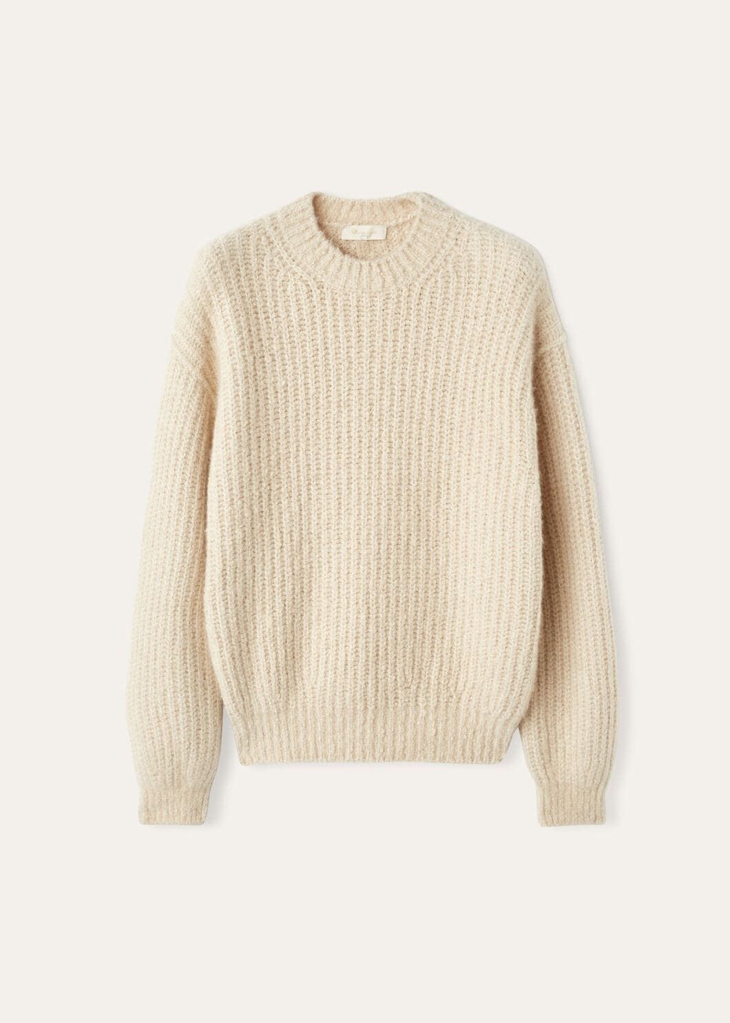 Loro Piana o1w1db10725 FAN5224 Cocooning Crewneck Sweater in Beige Size US XL / EU 56 / 4 - 1 Thumbnail