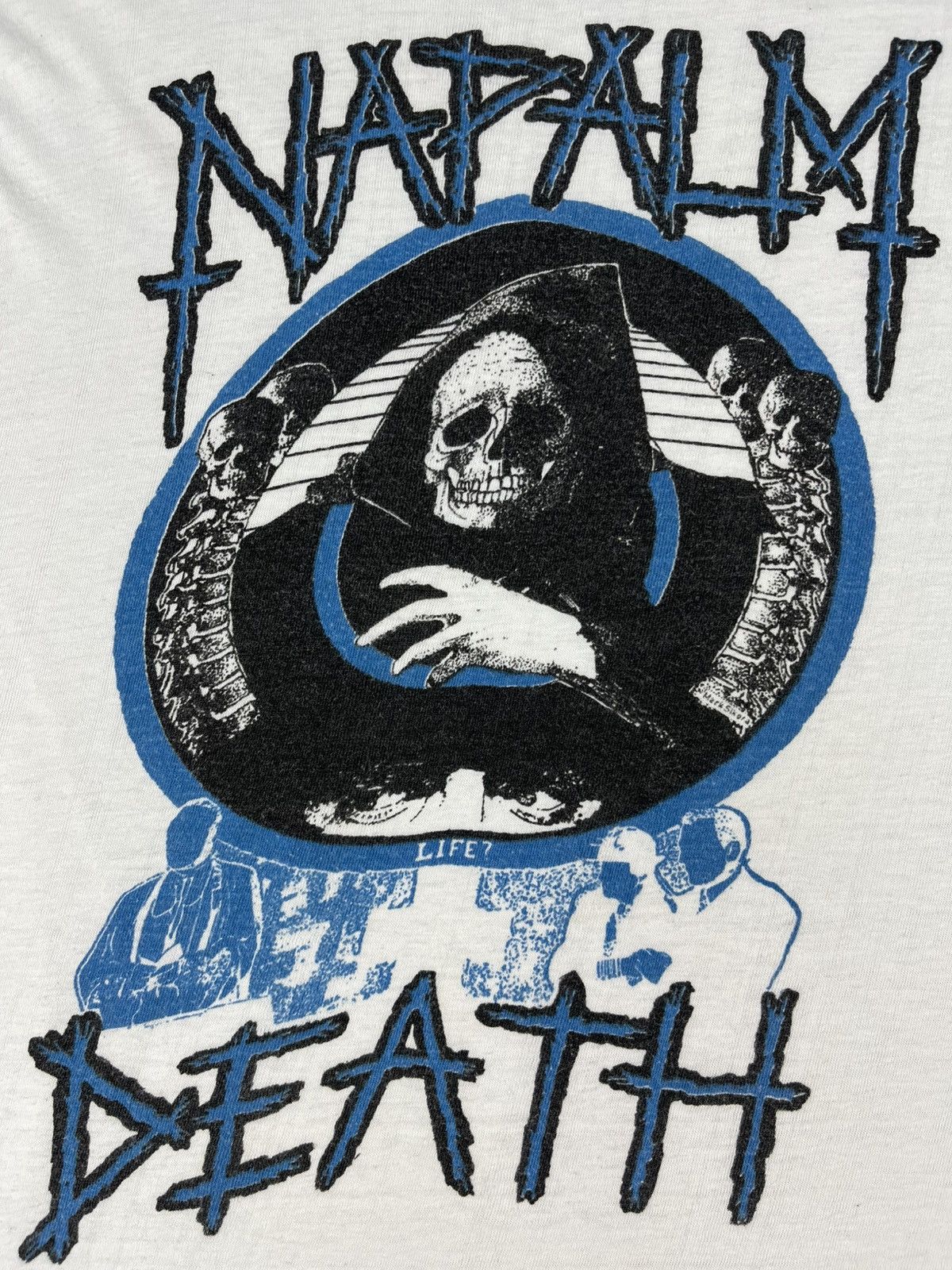 Band Tees × Vintage 1989 Napalm Death Life? Vintage Tank Top T-shirt Size US XL / EU 56 / 4 - 2 Thumbnail