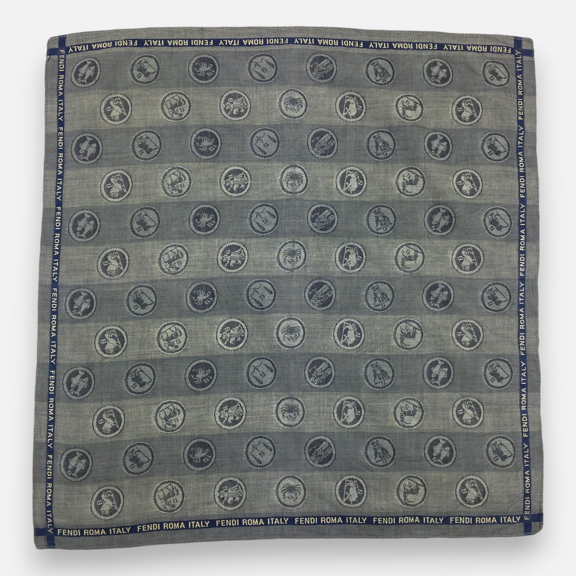 Japanese Brand Vintage Fendi Handkerchief Pocket Square Bandana Size ONE SIZE - 3 Thumbnail