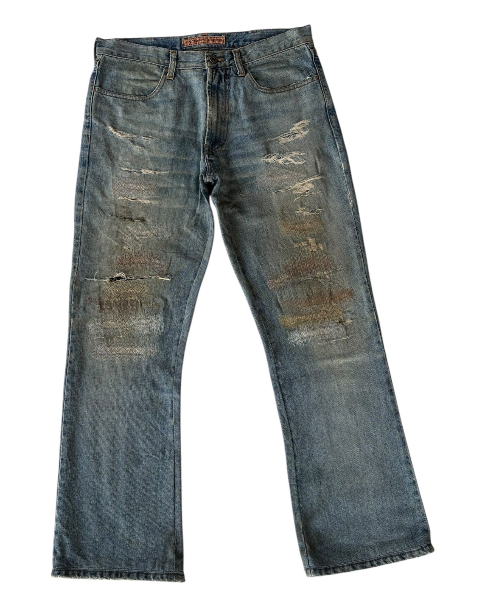 14th Addiction × Energie × If Six Was Nine Vintage Energie Thrashed Rusty Distress Jean Size US 32 / EU 48 - 3 Thumbnail