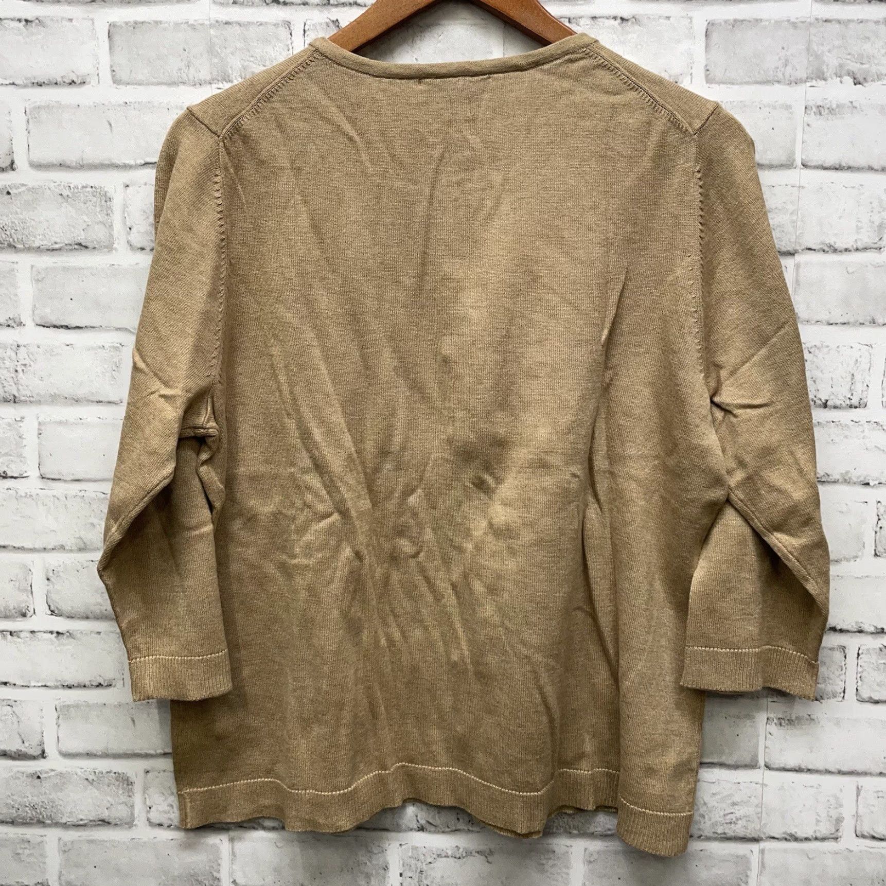 Coldwater Creek VINTAGE Coldwater Creek Women's Sweater Pullover Button Down Brown Cotton Blend Size L NWOT Size L / US 10 / IT 46 - 5 Thumbnail