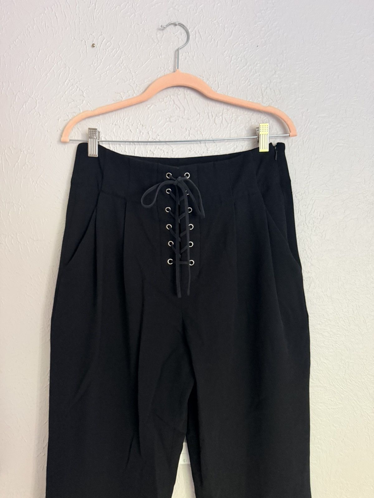 A.L.C. A.L.C. Estrada high waisted wide leg black trouser pants 10 Size 32" / US 10 / IT 46 - 9 Thumbnail