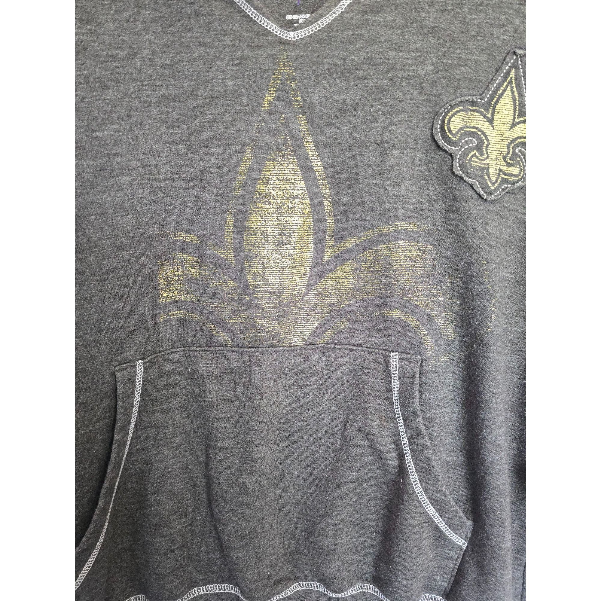 Majestic NFL Saints Majestic Fan Fashion Hoodie Charcoal Gray Size L / US 10 / IT 46 - 3 Thumbnail
