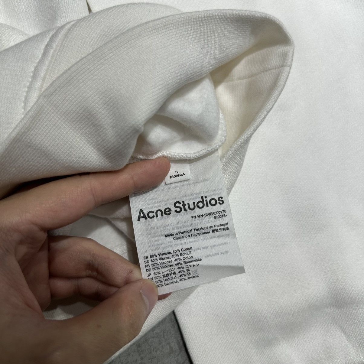 Acne Studios Acne Studios Fulton Logo Sweatshirt - White Size US S / EU 44-46 / 1 - 5 Thumbnail