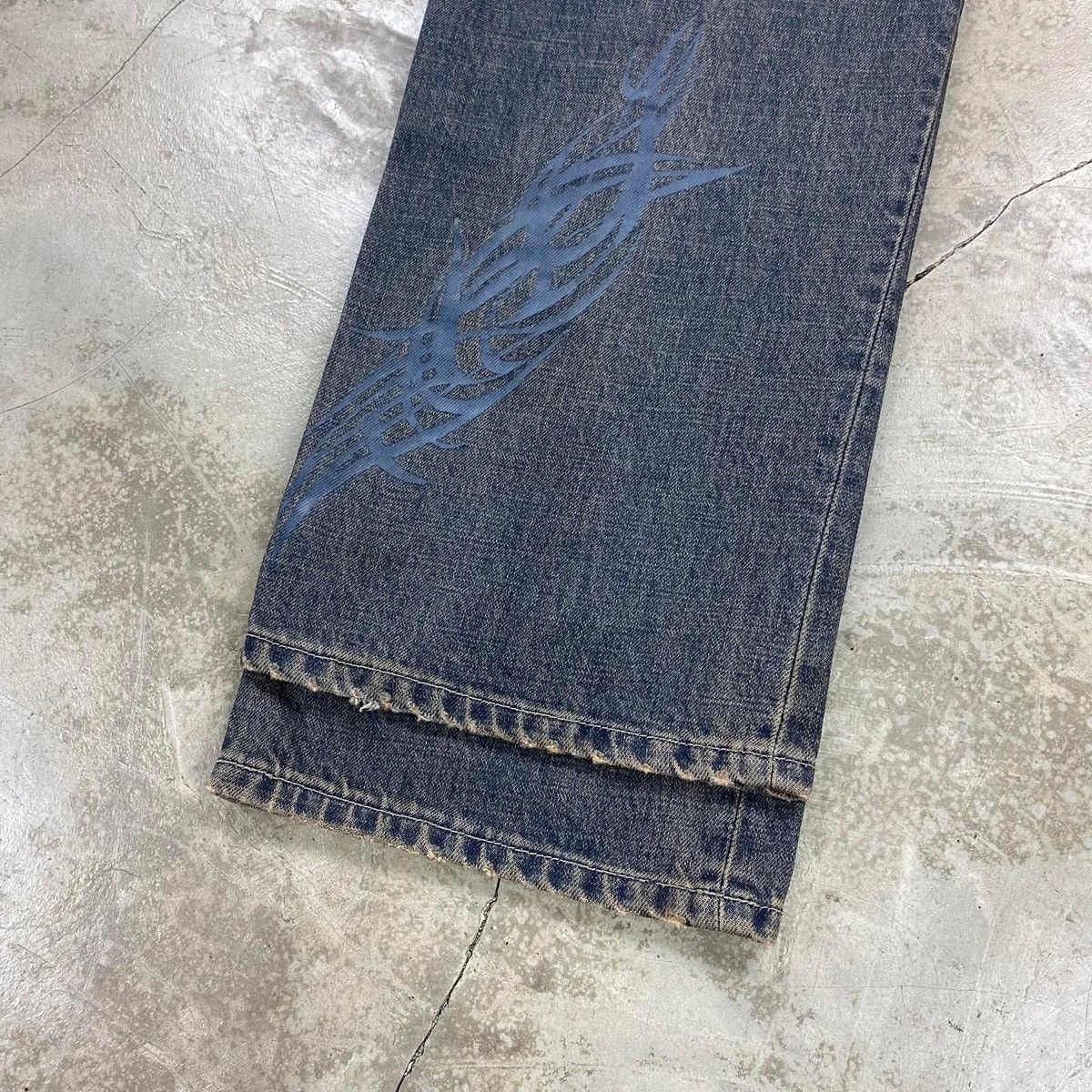Armani Exchange Tattoo Print Denim Pants Size US 32 / EU 48 - 8 Thumbnail