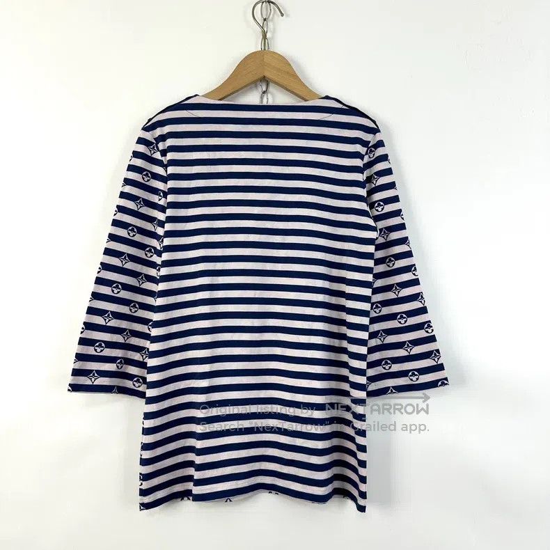 Louis Vuitton Louis Vuitton Navy striped presbyopic print three-quarter Size S / US 4 / IT 40 - 2 Thumbnail