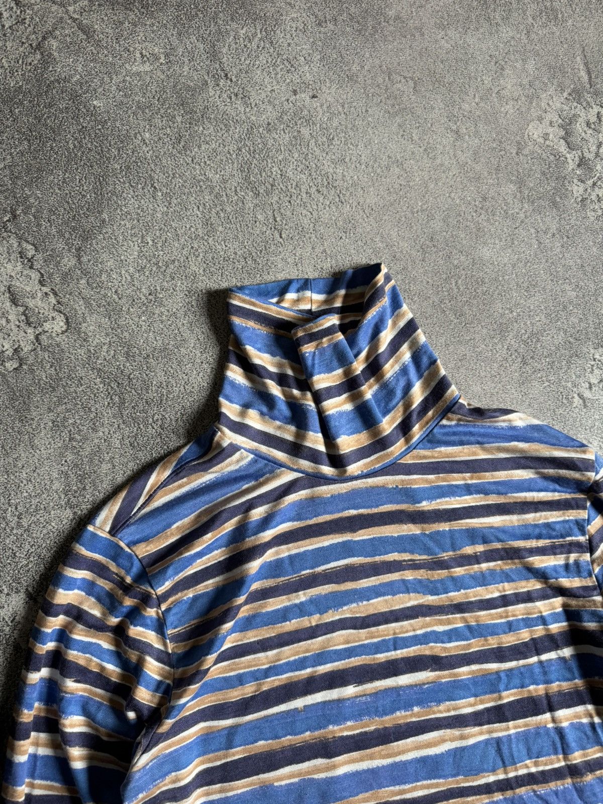 Marni Womens Uniqlo x Marni Striped Turtleneck Long Sleeve T-Shirt Size L / US 10 / IT 46 - 4 Thumbnail