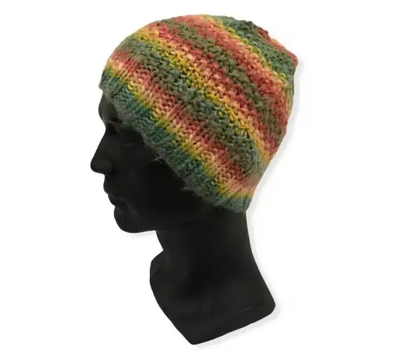 Zara Zara Striped Design Knit Beanie Hat Size ONE SIZE - 2 Thumbnail