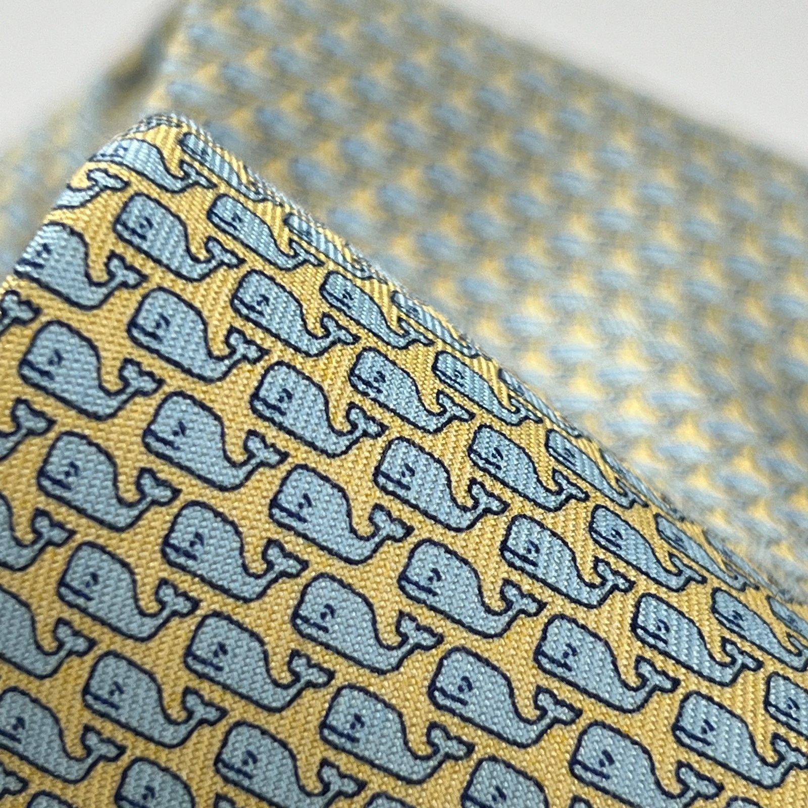 Vineyard Vines Vineyard Vines Men's Neck Tie Blue Yellow 100% Silk Necktie Size ONE SIZE - 5 Thumbnail