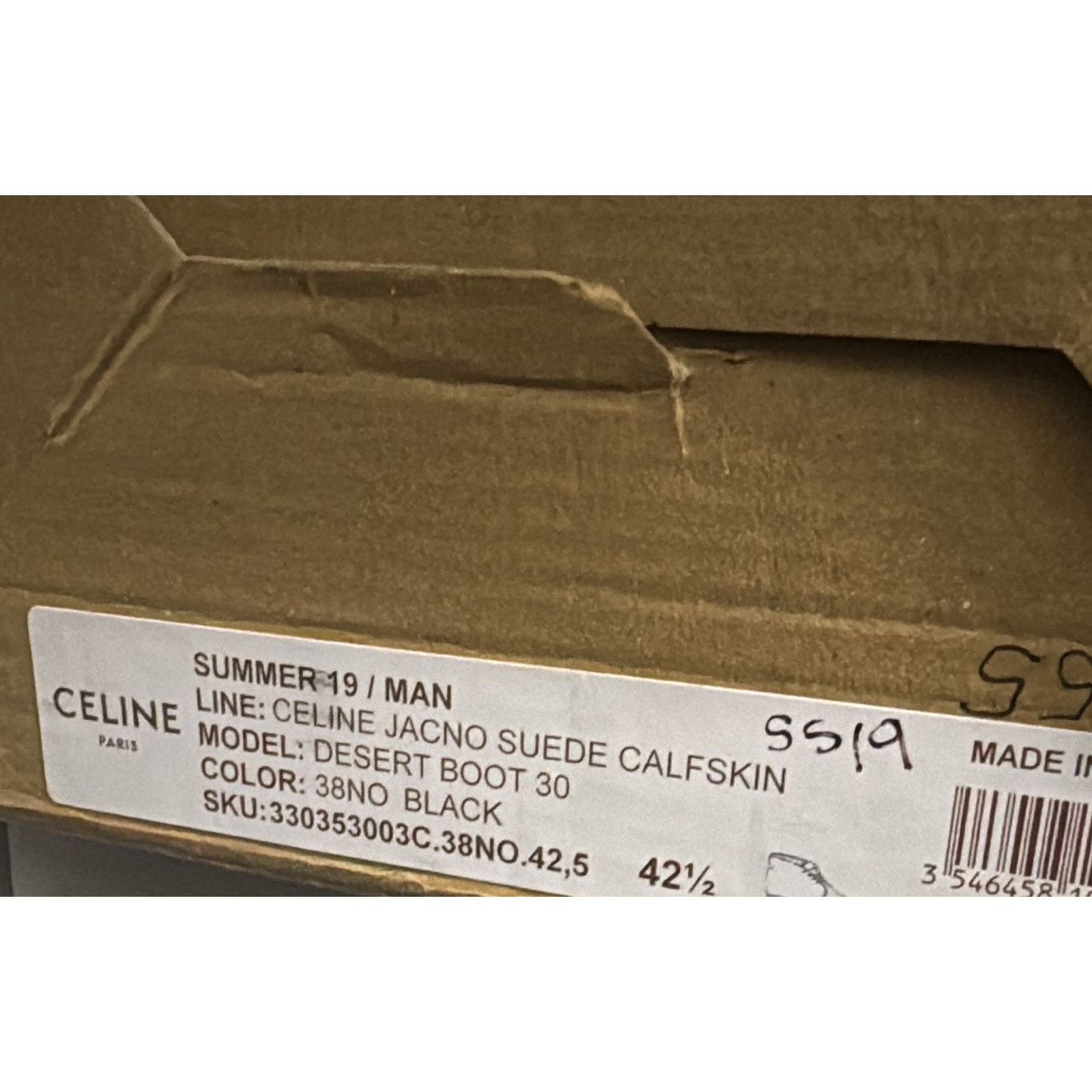 Celine o1rshd1 Q:2 / Desert 30 Boots in Suede in Black 42.5 Size US 9.5 / EU 42-43 - 15 Thumbnail