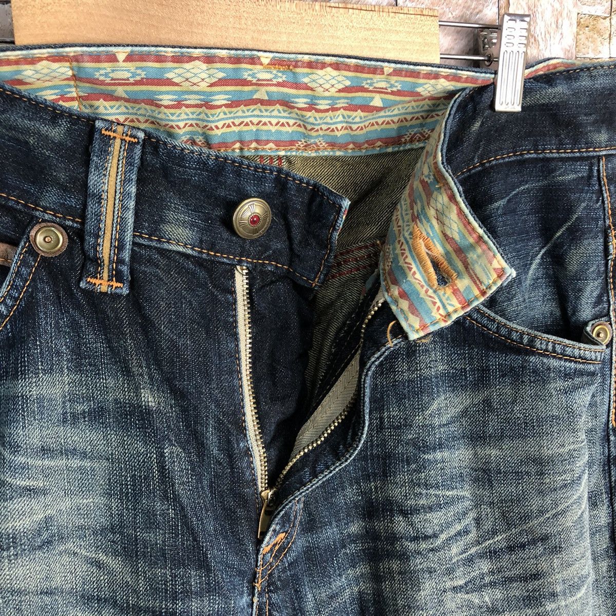 Edwin Edwin faded Blue Denim jeans Pants #7597 Size US 33 - 22 Thumbnail