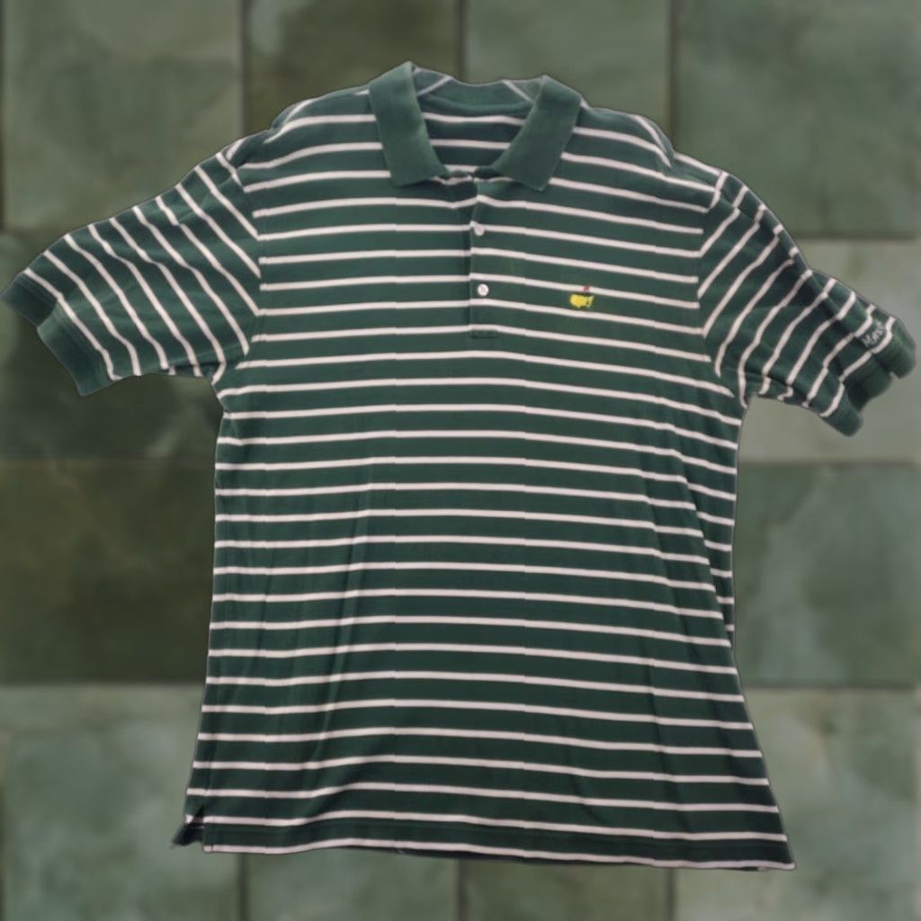 Vintage Polo Shirt Mens Large Green White Size US L / EU 52-54 / 3 - 1 Thumbnail