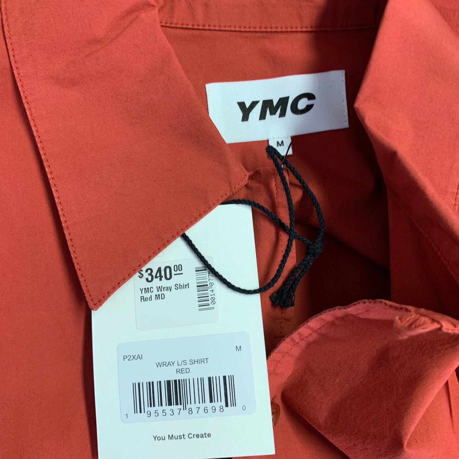 YMC Wray Red Brick Cotton Oversized One Pocket Long Sleeve Shirt Size US M / EU 48-50 / 2 - 4 Thumbnail