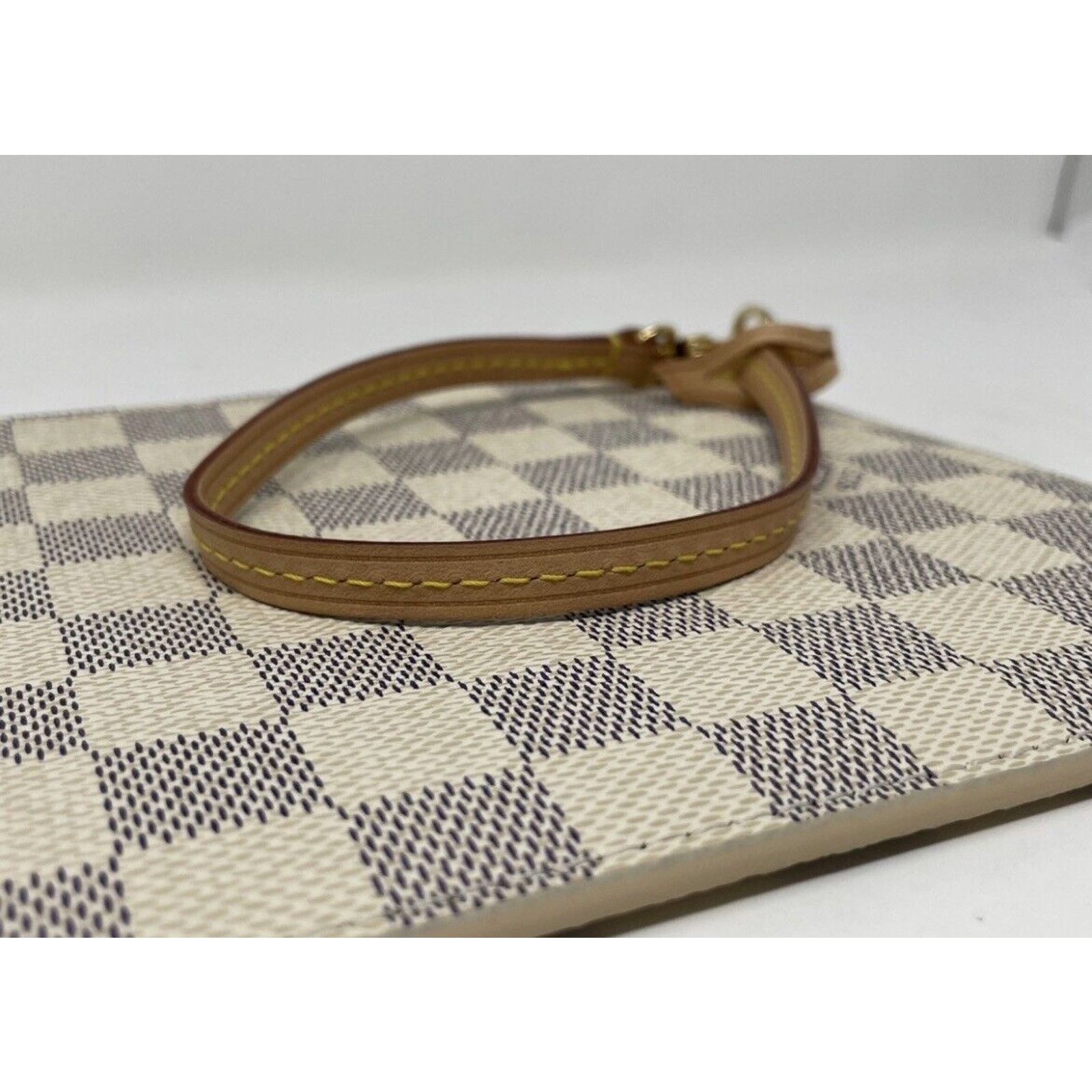 Louis Vuitton Neverfull MM Damier Azur Rose Ballerine Pink Pochette Size ONE SIZE - 9 Thumbnail