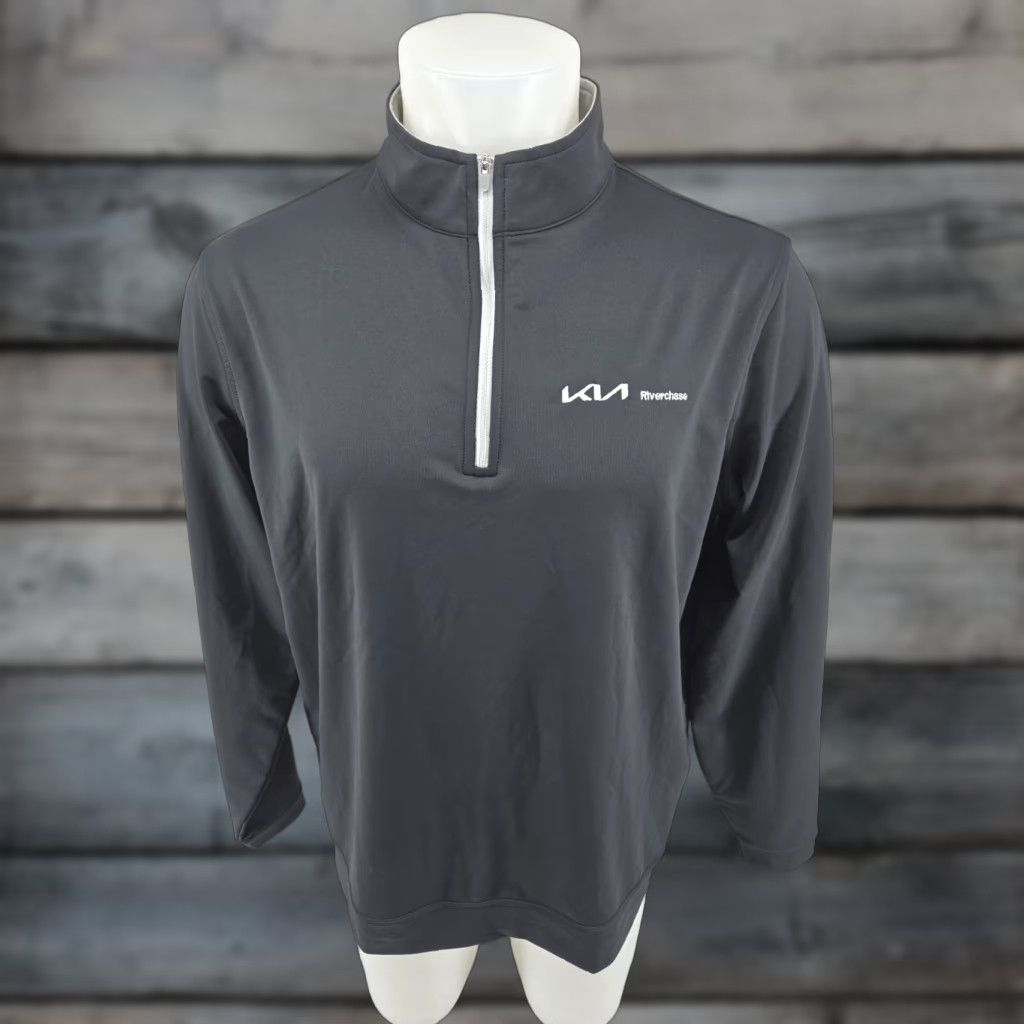 Peter Millar Peter Millar Mens L Polyester 1/4 Zip Active Pullover Black Long Sleeve Golf Running Walking Casual Pullover Reg Regular Mens Size US L / EU 52-54 / 3 - 1 Thumbnail