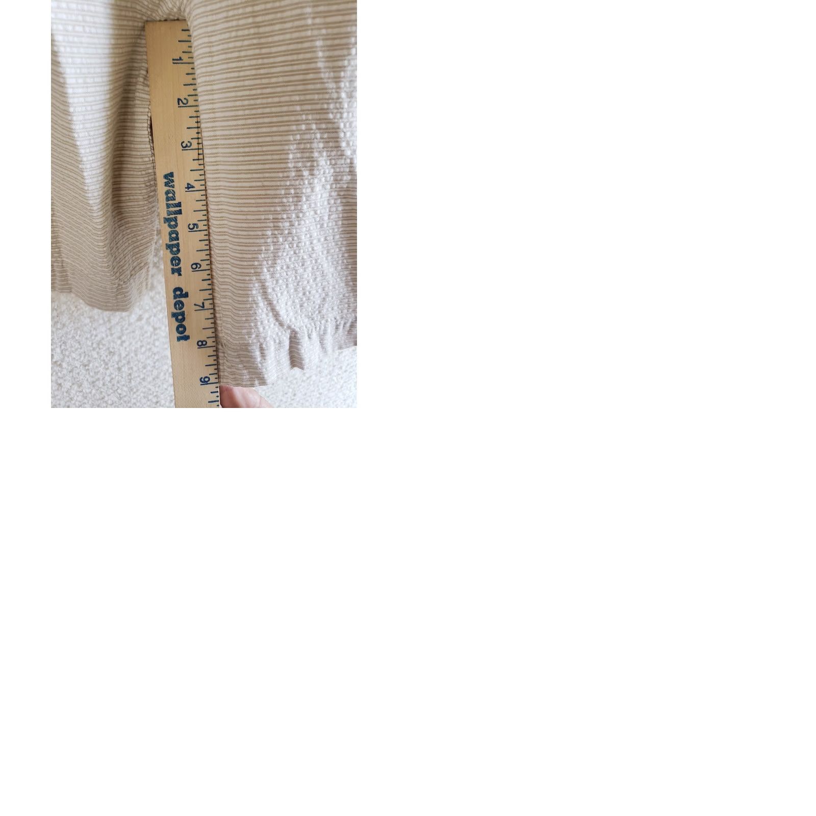 Chaps Chaps Seersucker Shorts Men’s 32x9 Beige-White Striped Chino Style 100% Cotton Size US 32 / EU 48 - 9 Thumbnail