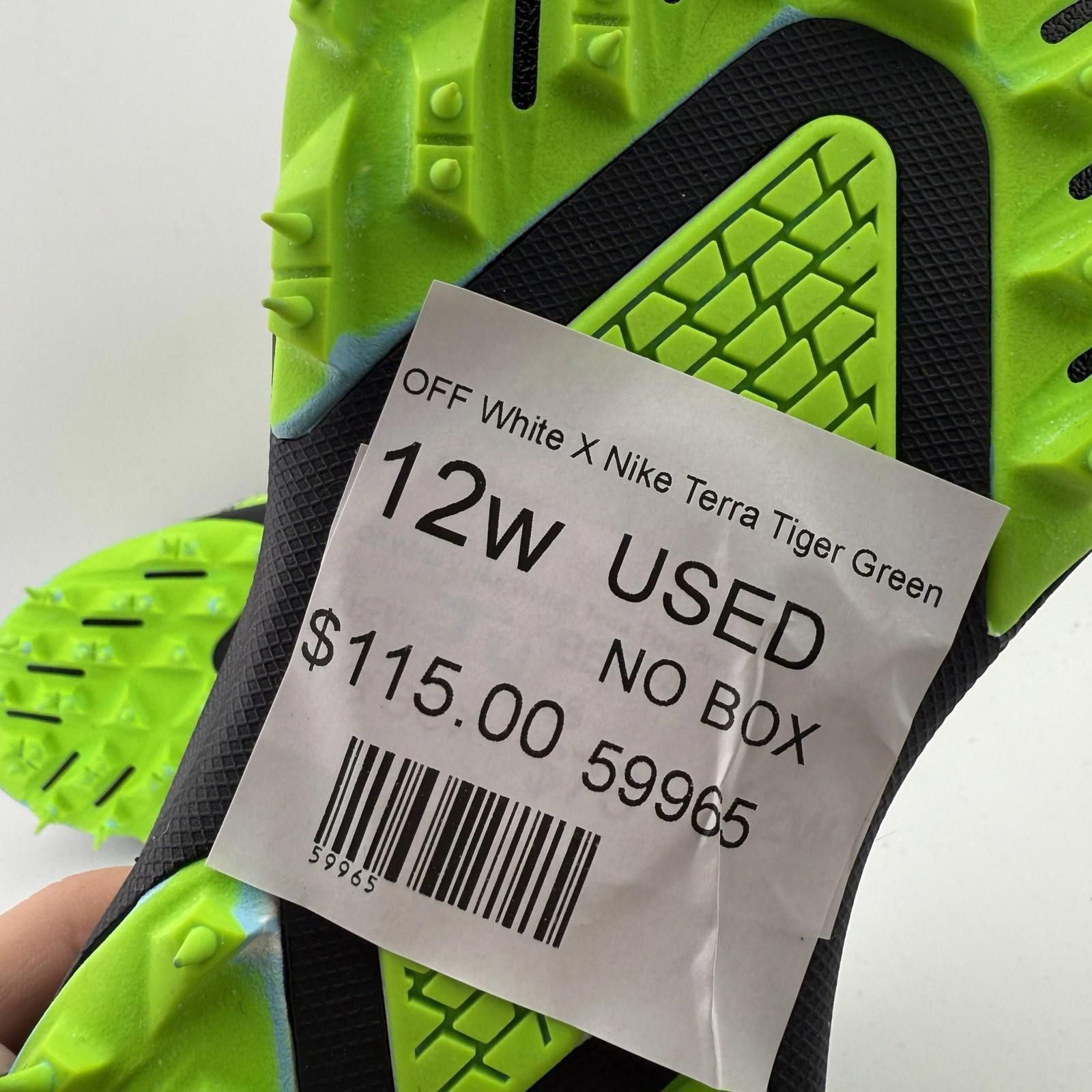 Nike Off-White x Nike Terra Tiger Green 12W Used Size US 12 / IT 42 - 7 Thumbnail