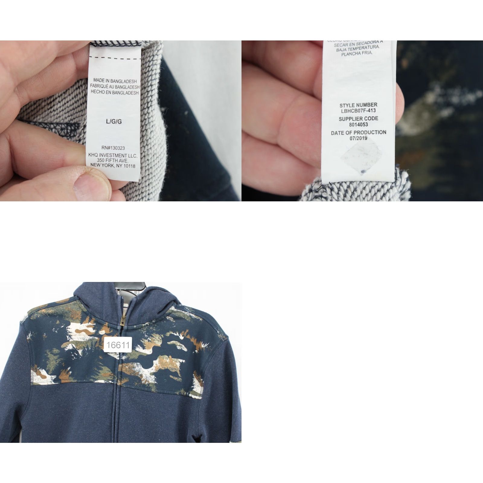 Lucky Brand Lucky Brand Hoodie Women’s L Blue Camo Full Zip Sherpa Lined Hood Boho City Classic Colorful Bohemian Size L / US 10 / IT 46 - 8 Thumbnail