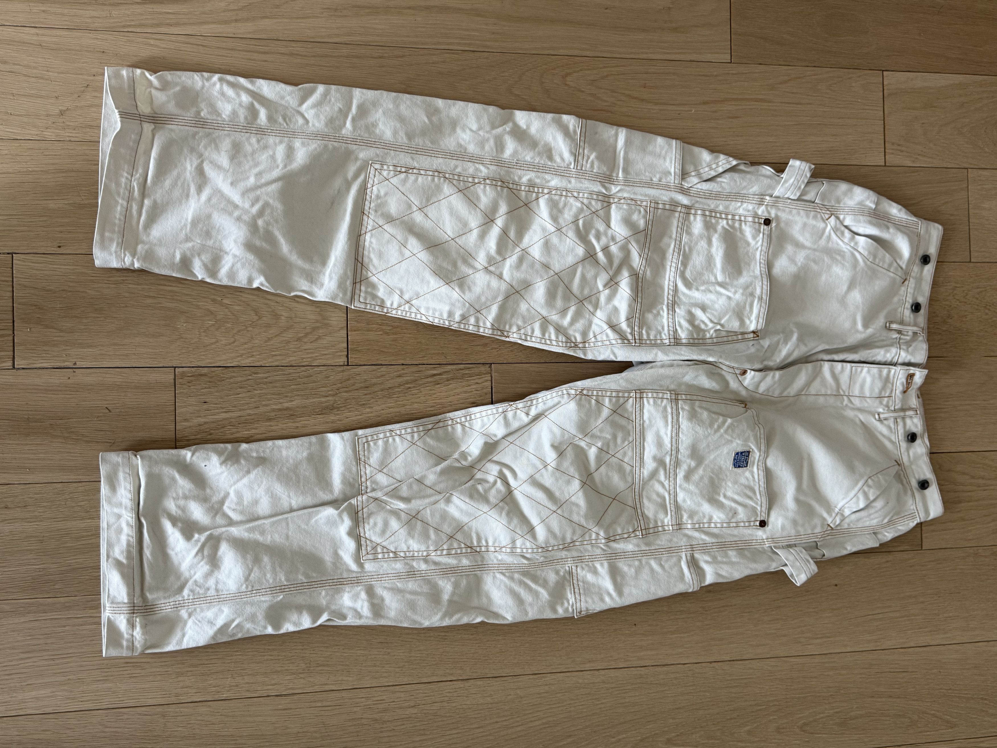 Kapital Kapital "WINDAY" Ecru Canvas Denim Painter Pant Size US 31 - 1 Thumbnail