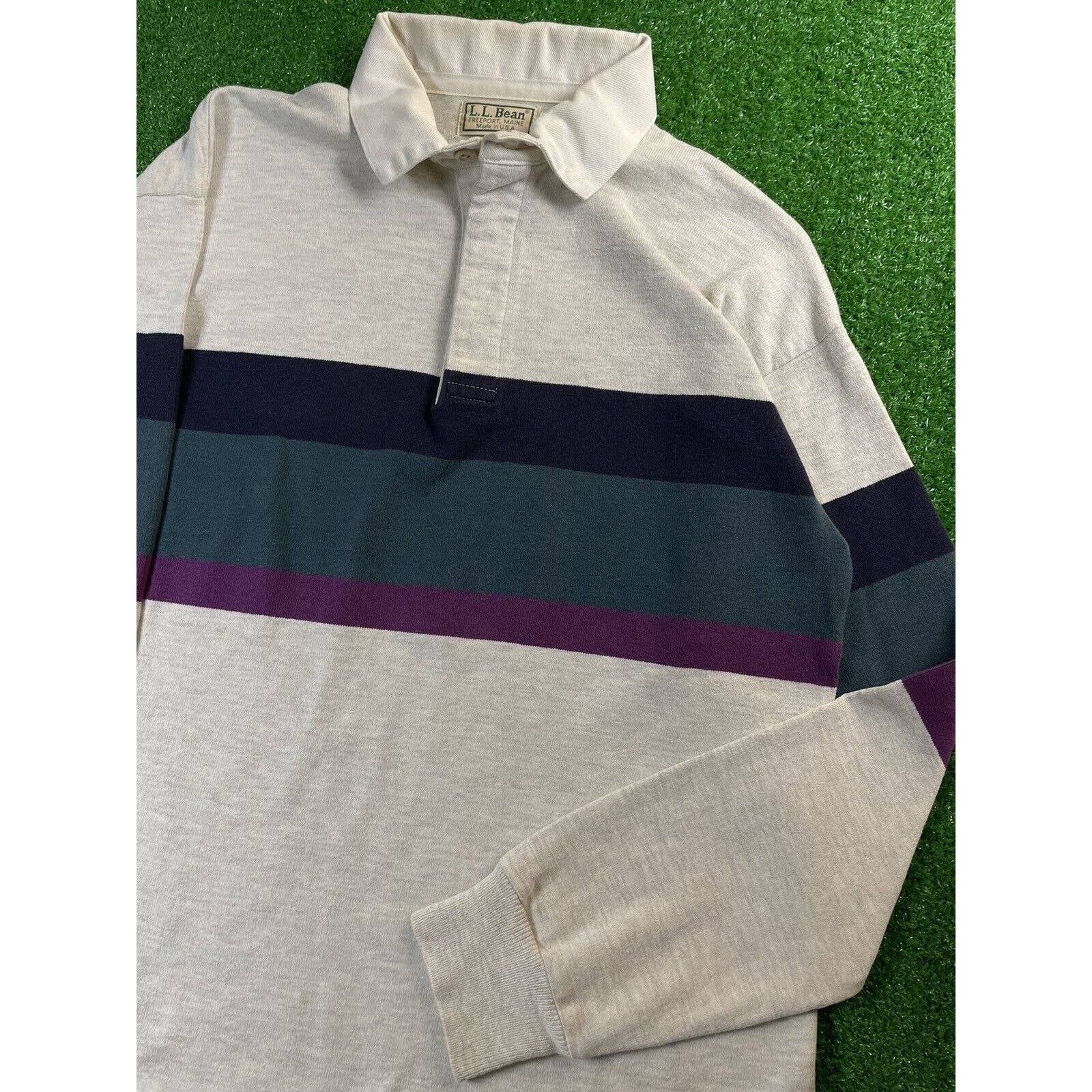 ウェア 80s Vintage LL Bean rugby shirt made usa 80s Vintage LL Bean rugby shirt made usa