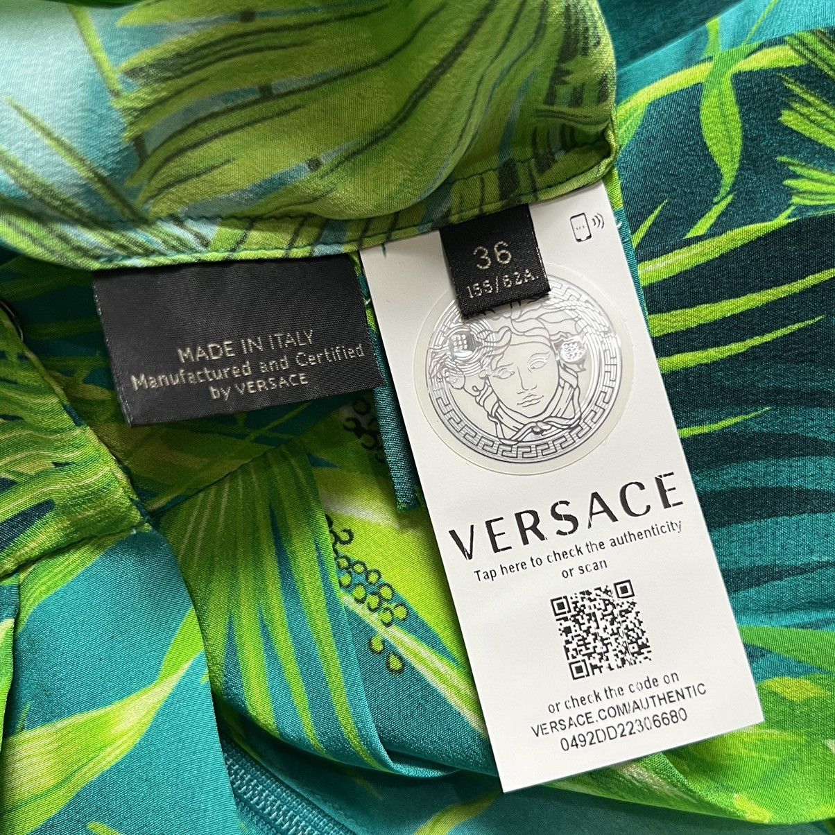 Versace Versace Leaf Silk Mini Skirt Size 25" / US 0 / IT 36 - 5 Thumbnail
