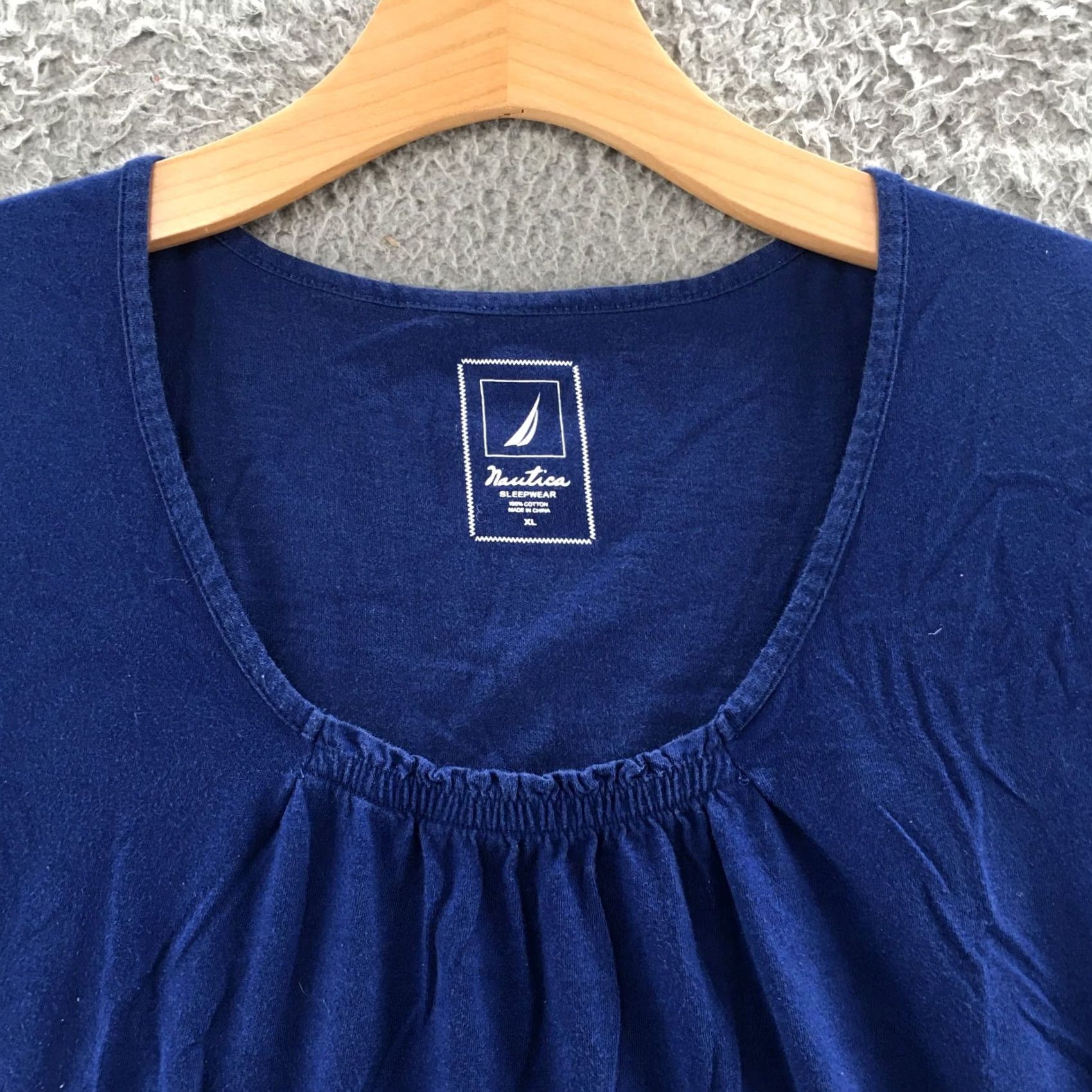 Nautica Nautica Cap Sleeve Blouse Top Womens XL Blue Cotton Pullover Casual Shirt/Blouse Womens XL Blue Cotton Navy? Size XL / US 12-14 / IT 48-50 - 4 Thumbnail