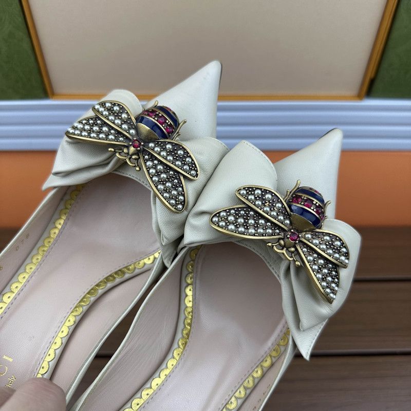 Gucci Gucci Elegant Pointed High Heels with Bow - Size US 6 / EU 39 - 7 Thumbnail
