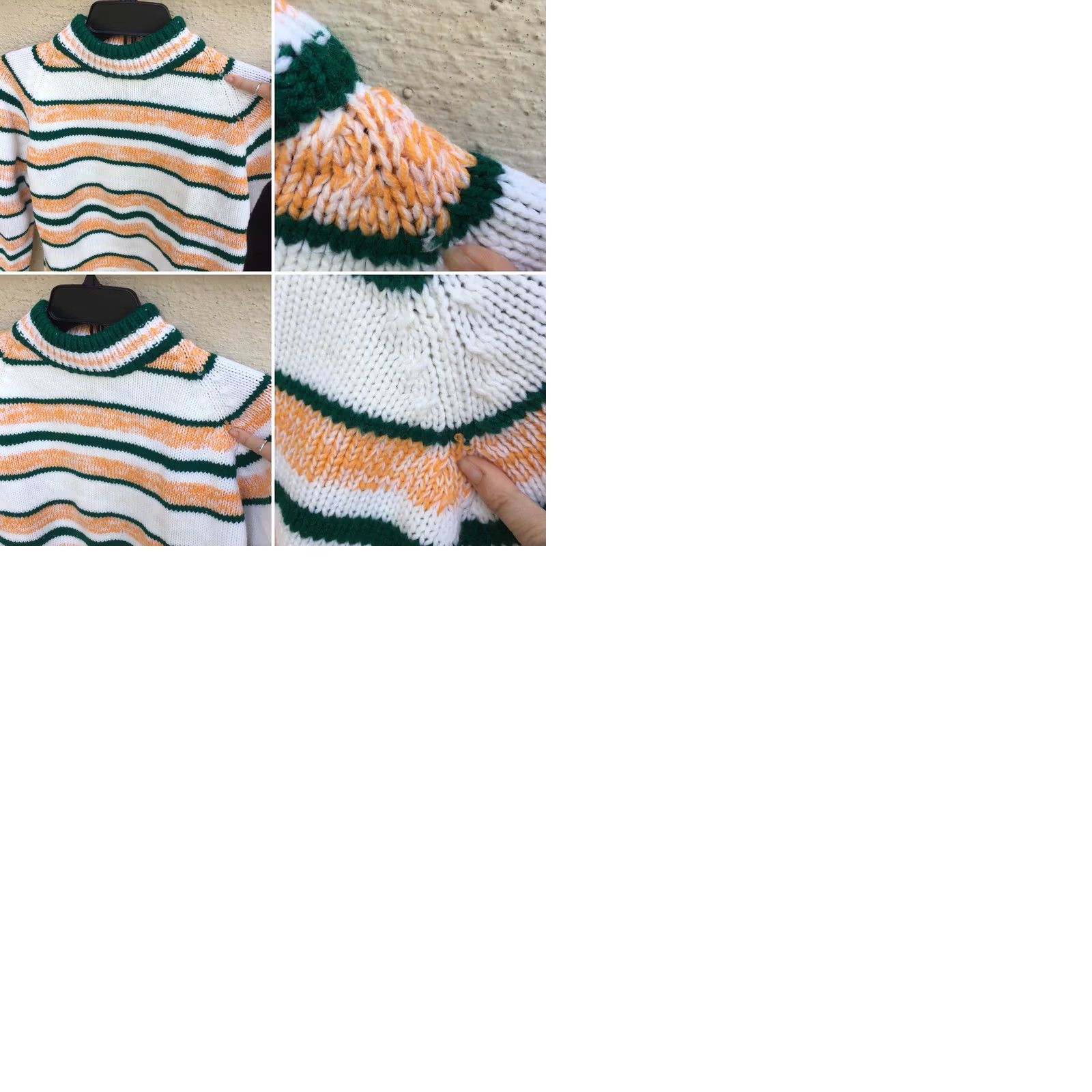 Vintage VINTAGE Sweater Zipper Neck Striped Acrylic Made In Taiwan L Size L / US 10 / IT 46 - 9 Thumbnail