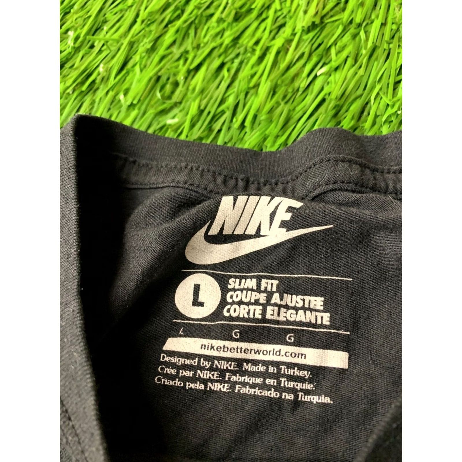 Nike NIKE T-Shirt Shirt Men 2014 Casual Short Sleeve Jersey Large Black Slim Logo 2014 Nike Mens Large Short Sleeve T-Shirt Size US L / EU 52-54 / 3 - 4 Thumbnail