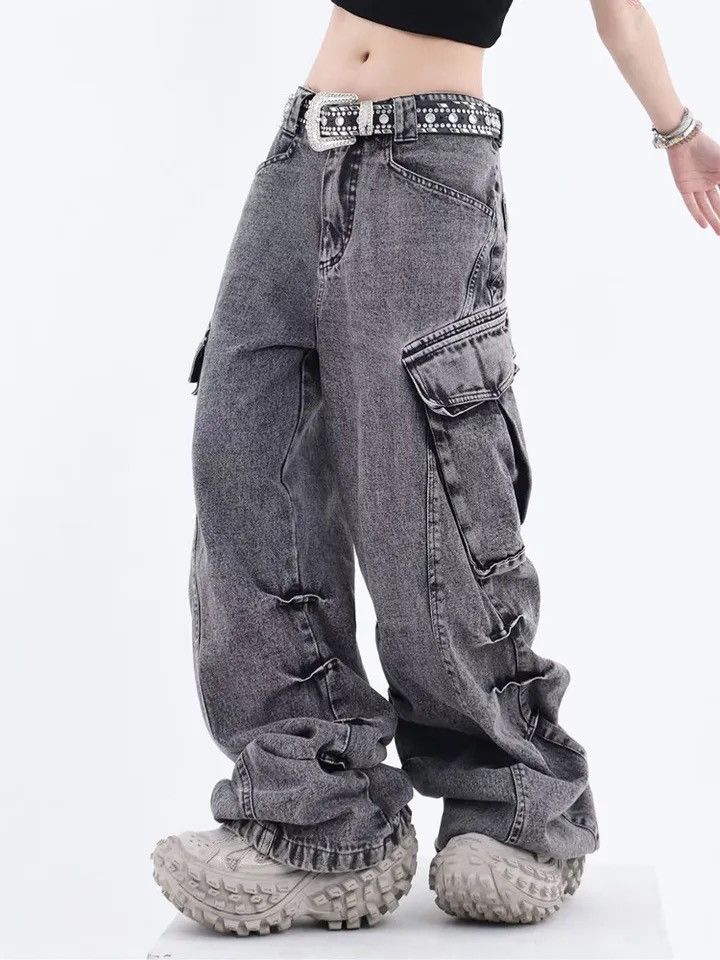 Designer × Japanese Brand Unisex Streetwear Cargo Pockets Pants Jeans Size 32" / US 10 / IT 46 - 5 Thumbnail